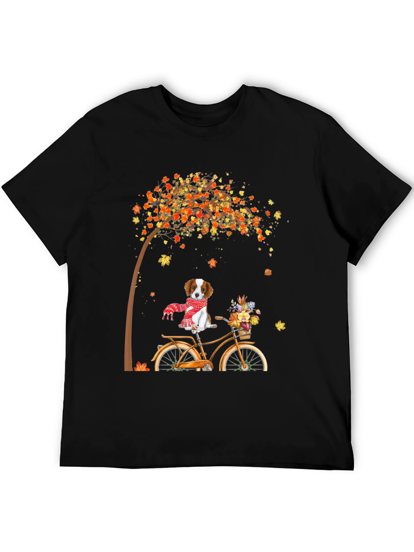 Dog on Bike Autumn T-Shirt