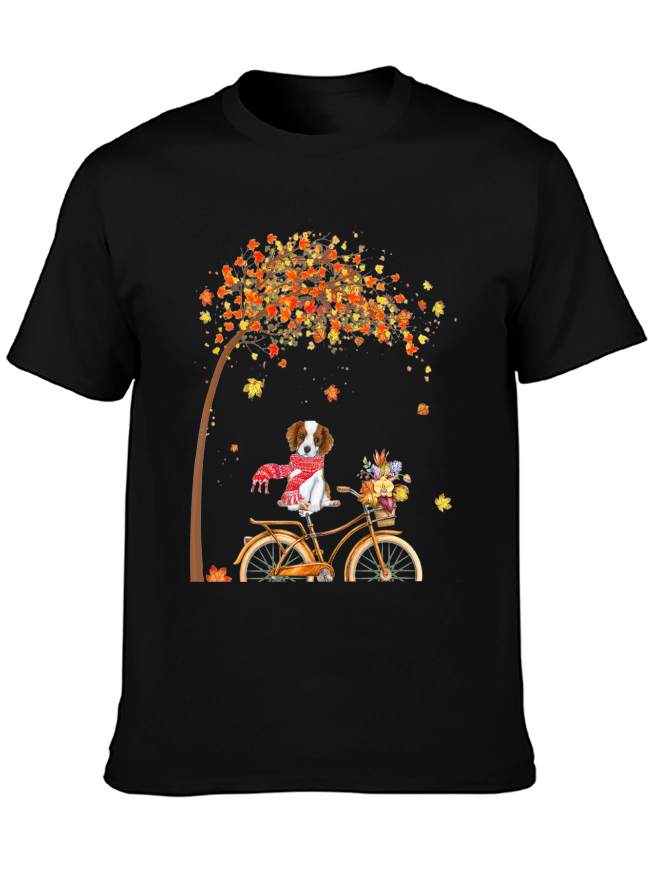 Dog on Bike Autumn T-Shirt