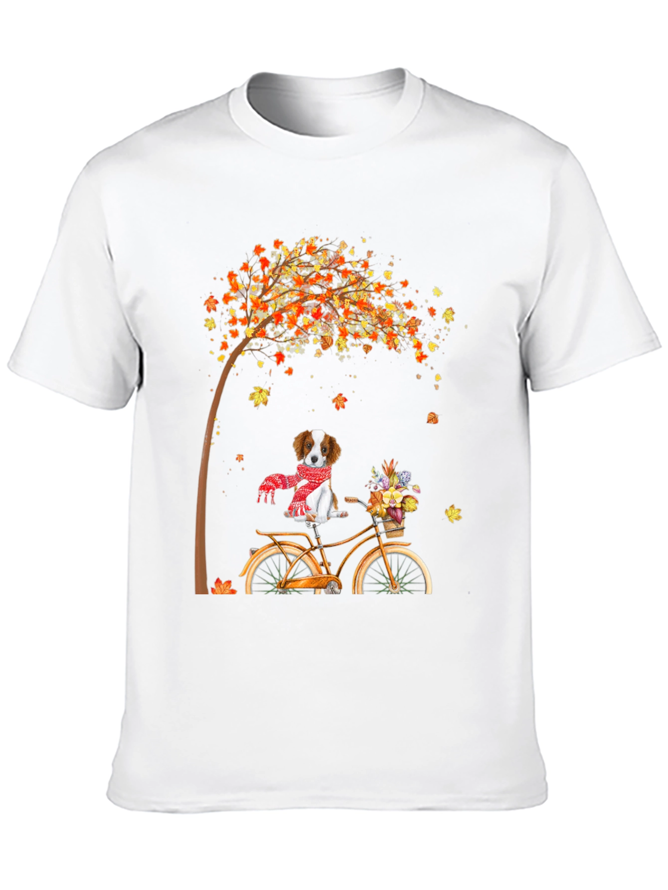 Dog on Bike Autumn T-Shirt