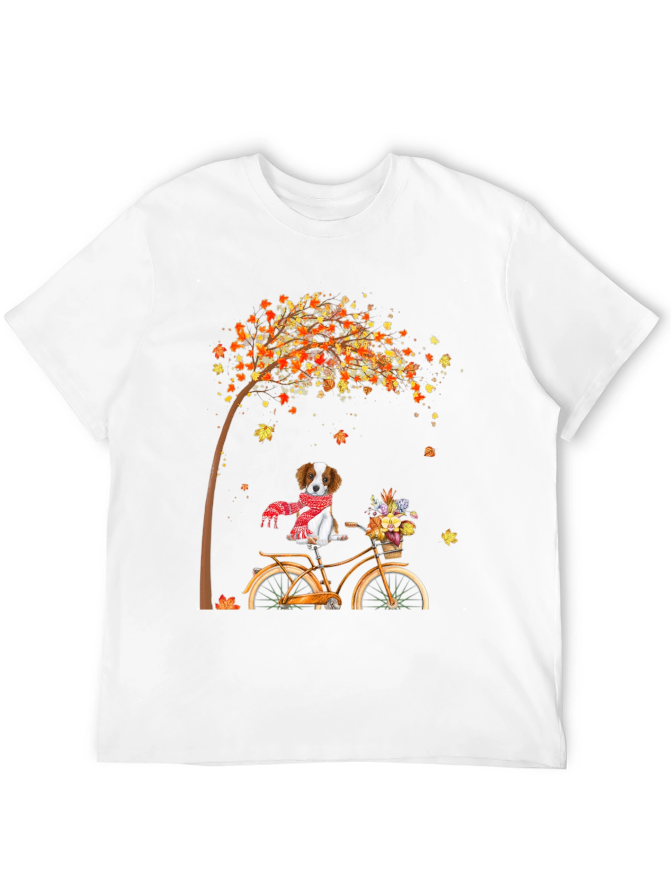 Dog on Bike Autumn T-Shirt