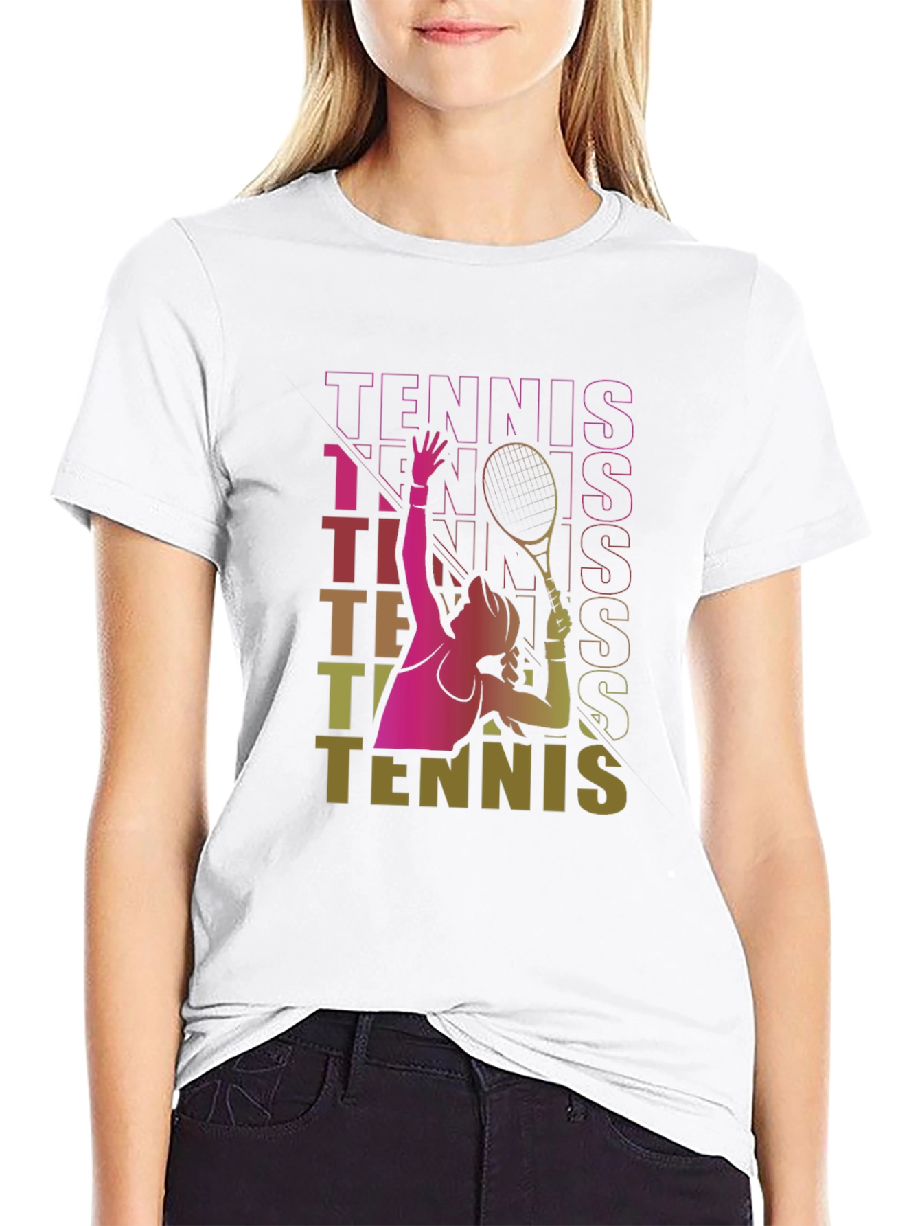Tennis Graphic T-Shirt Retro Style