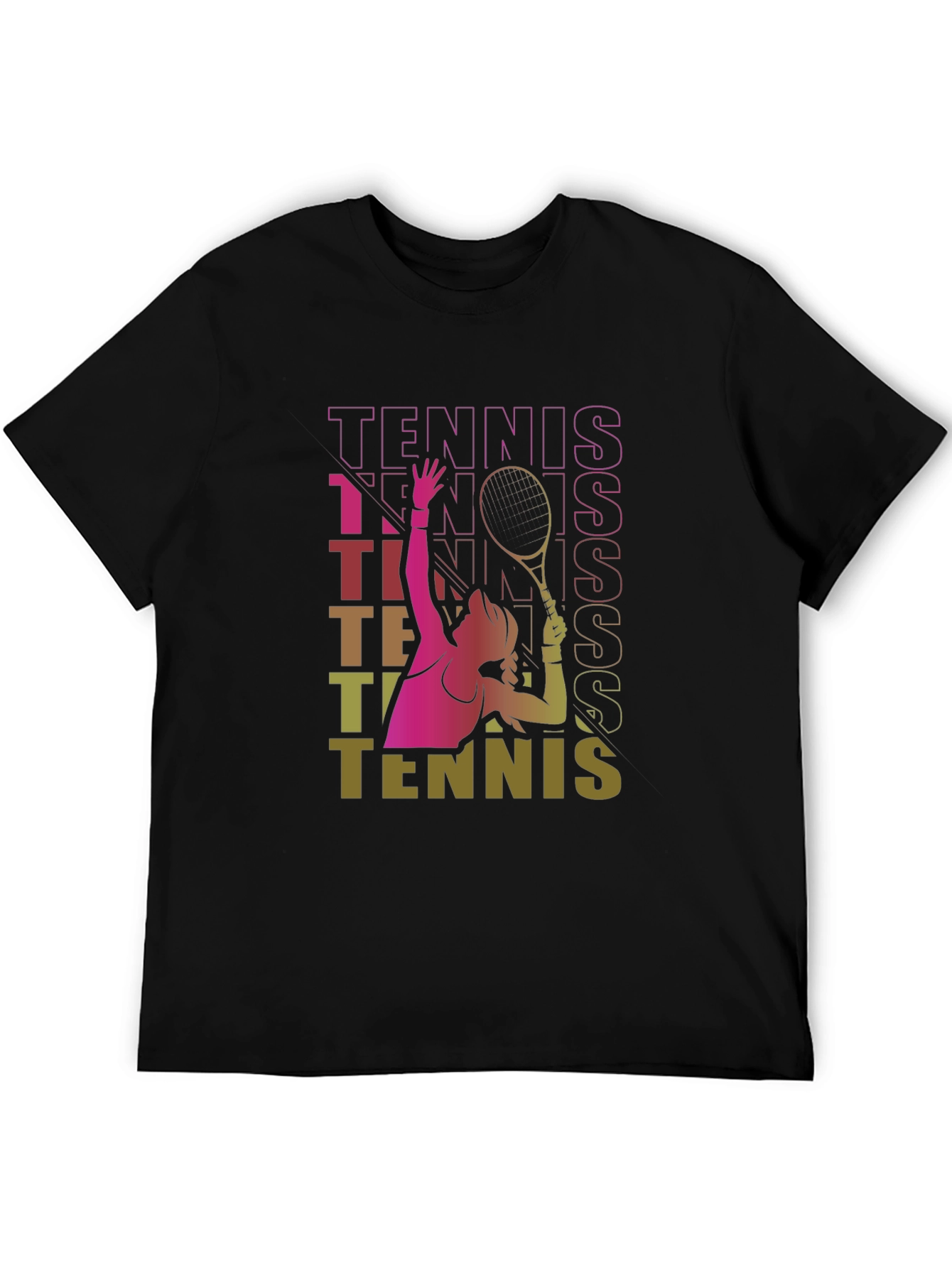 Tennis Graphic T-Shirt Retro Style