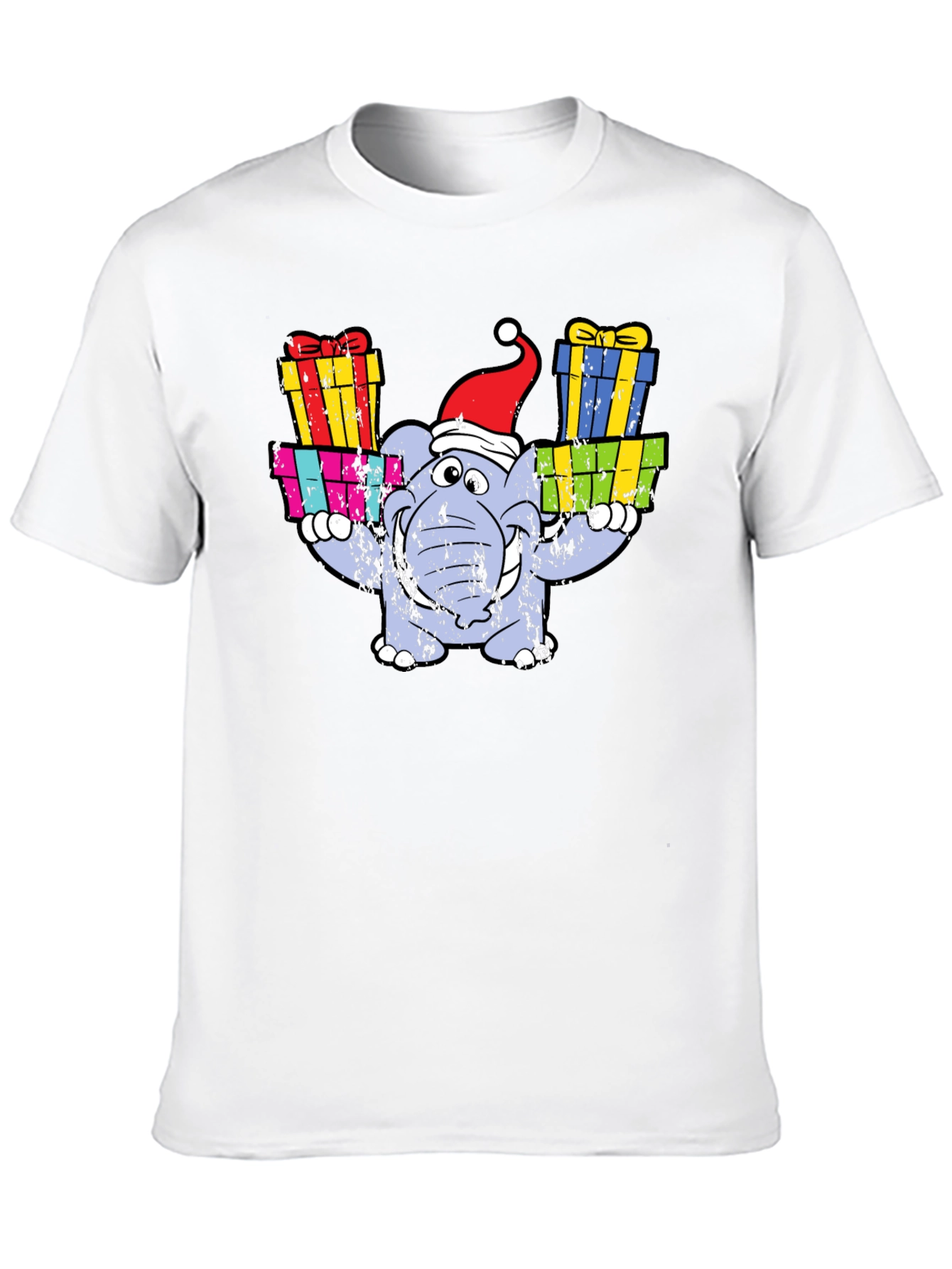 Festive Elephant Christmas T-Shirt