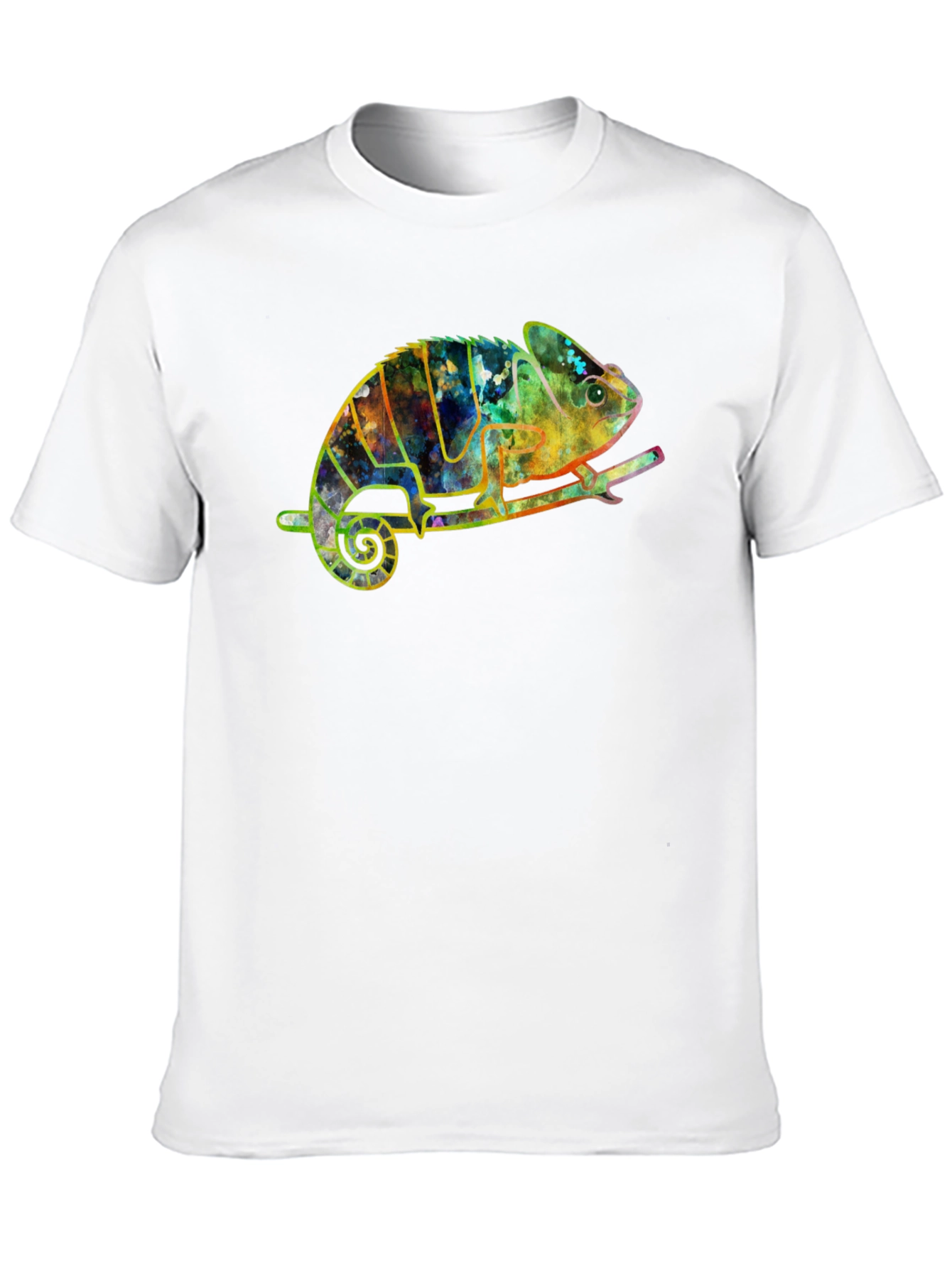Vibrant Chameleon Graphic Tee - Unique Artistic Design