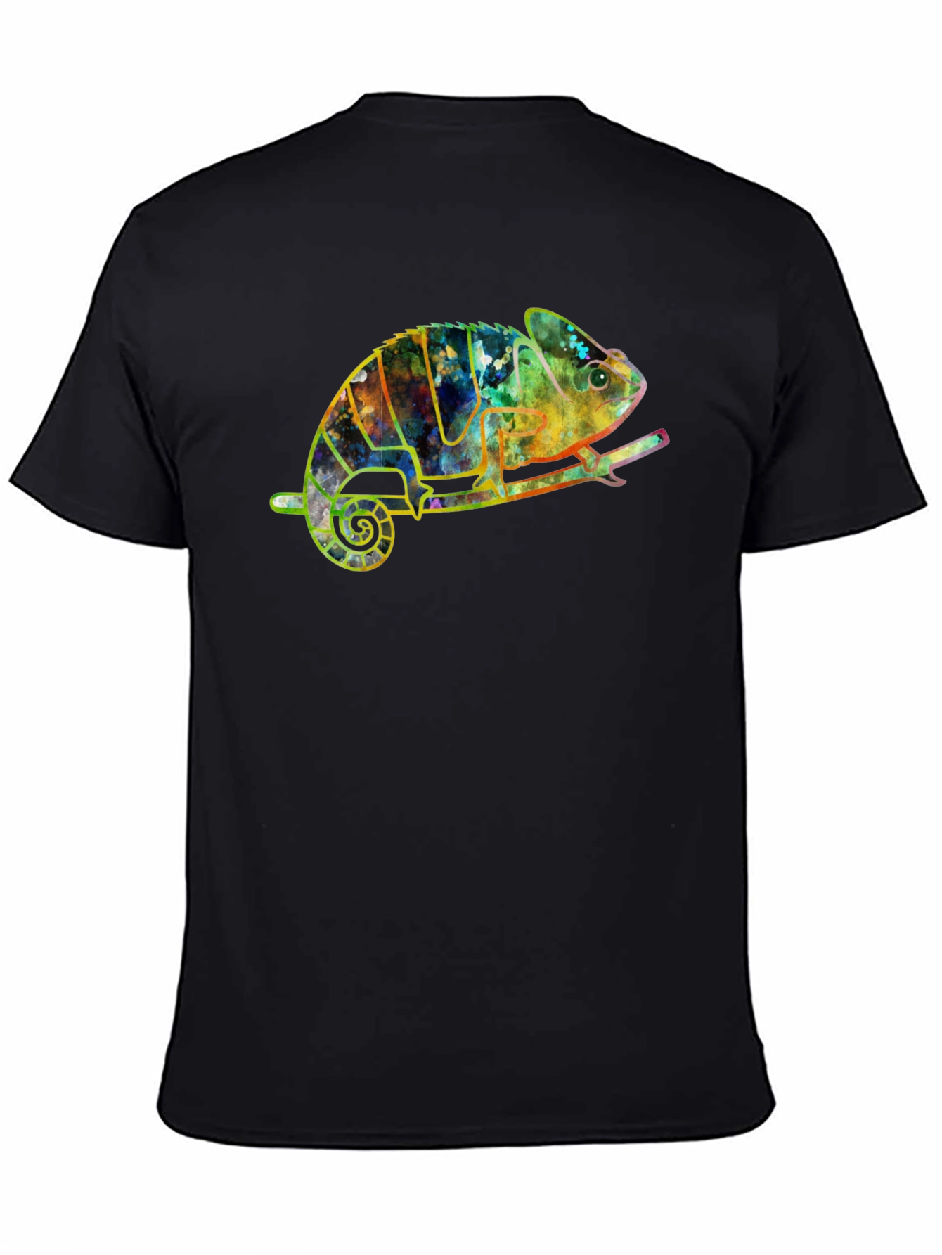 Vibrant Chameleon Graphic Tee - Unique Artistic Design