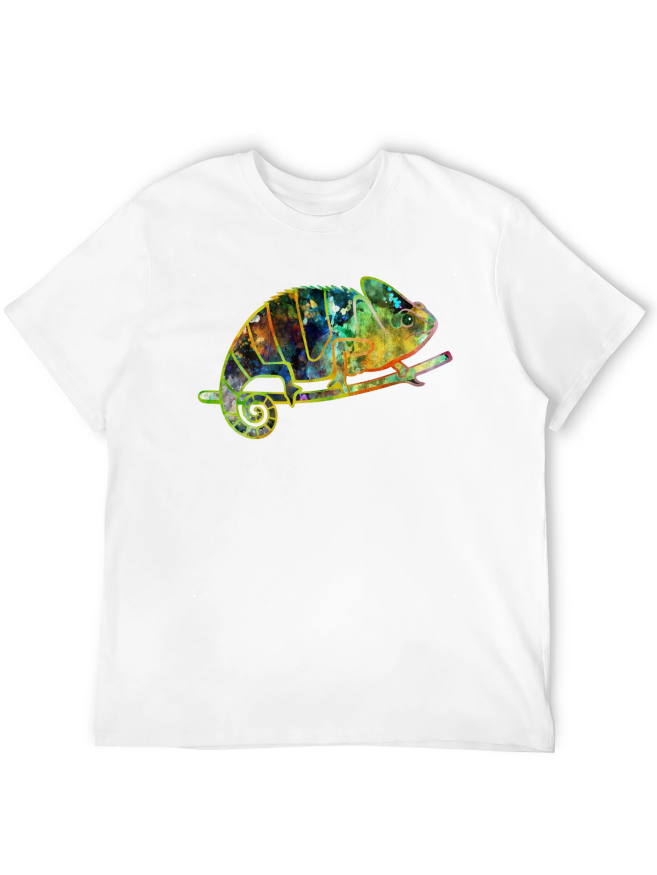 Vibrant Chameleon Graphic Tee - Unique Artistic Design