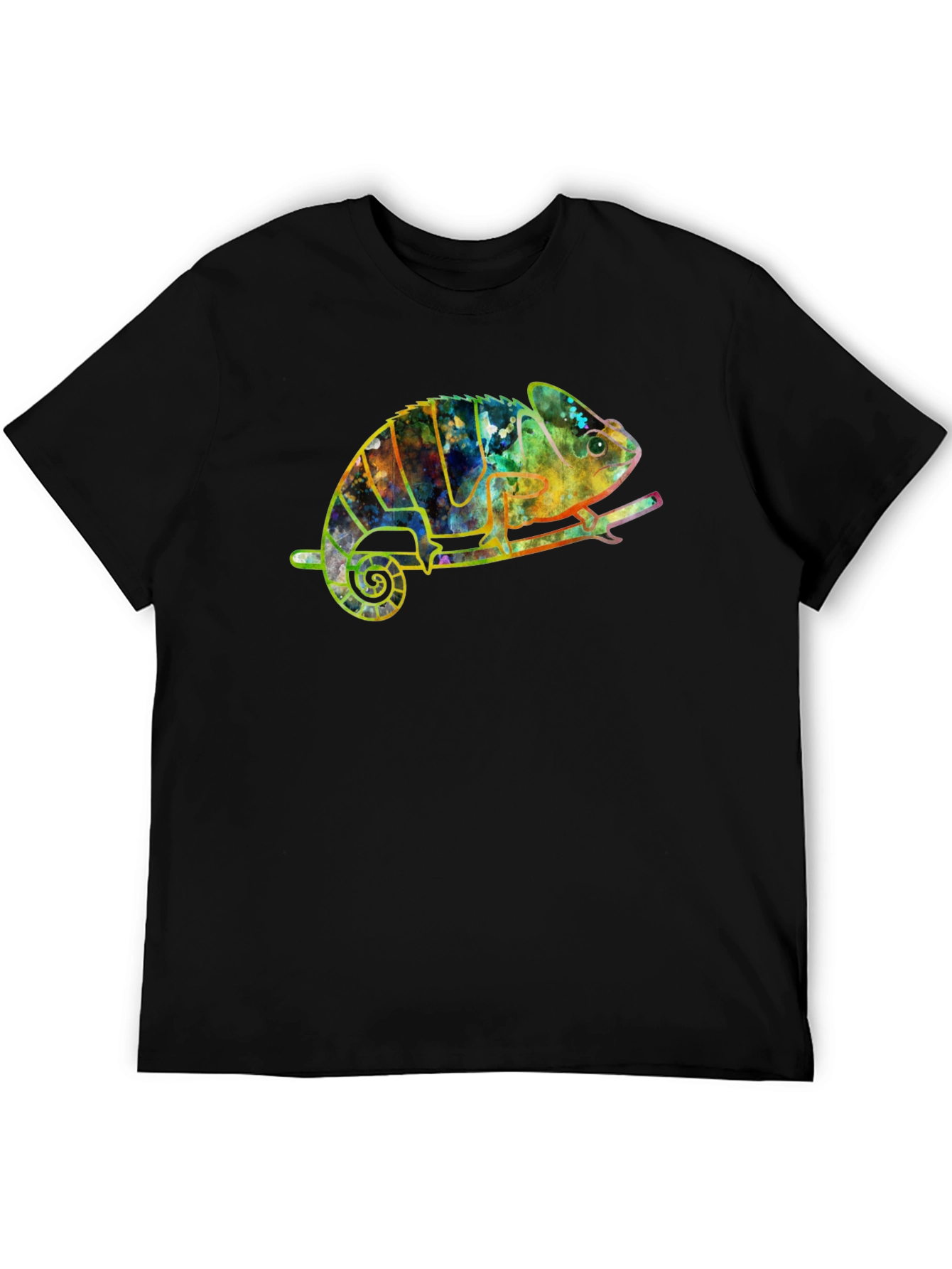 Vibrant Chameleon Graphic Tee - Unique Artistic Design