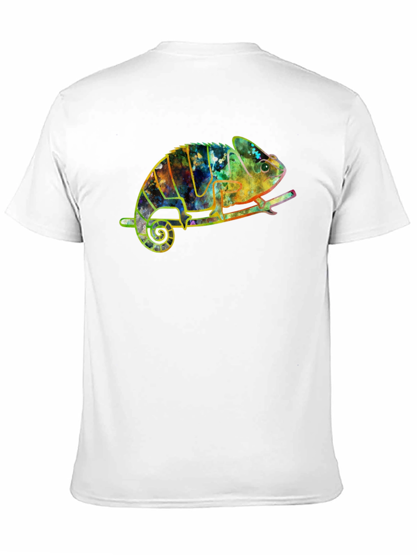 Vibrant Chameleon Graphic Tee - Unique Artistic Design