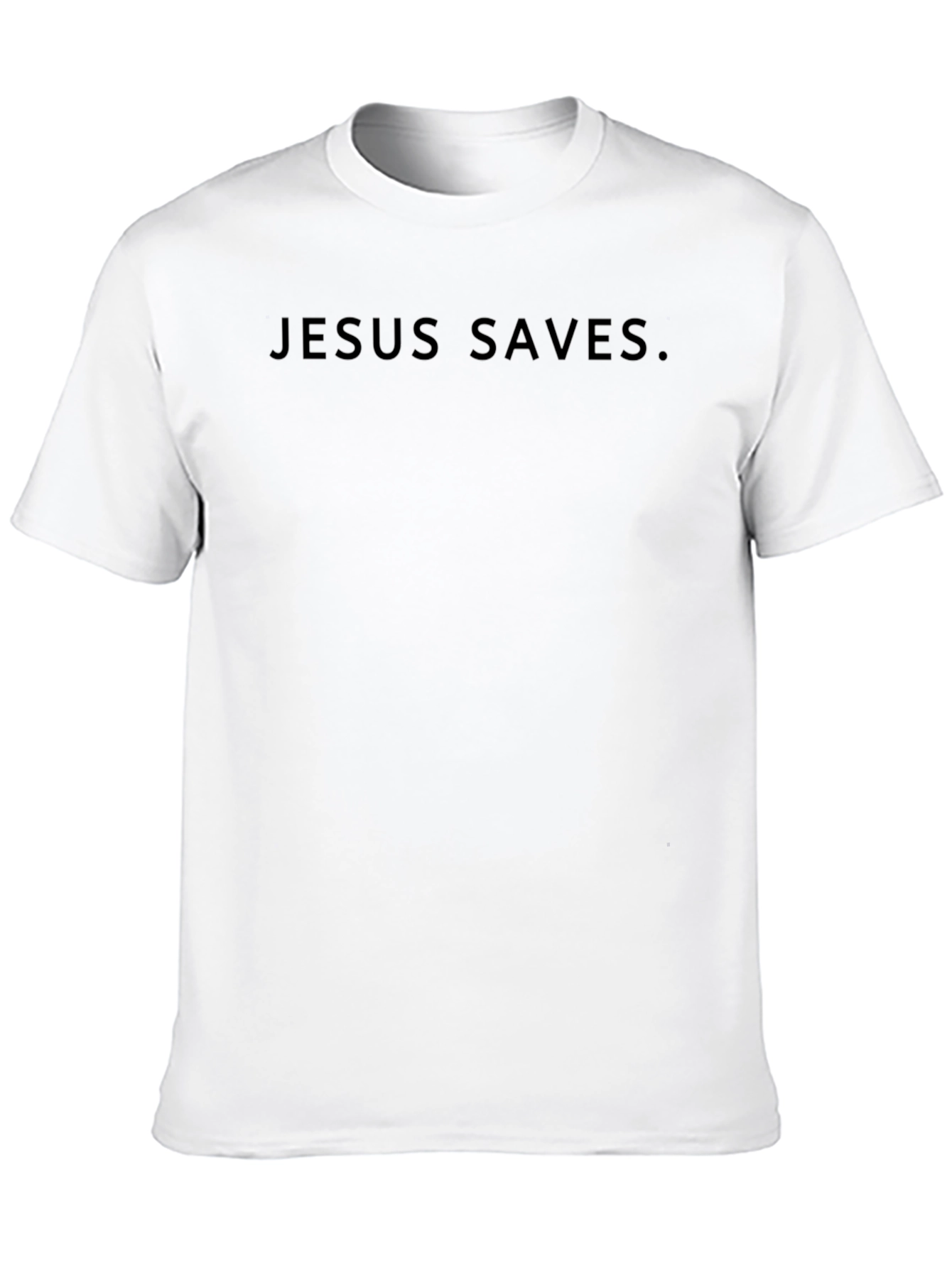 Jesus Saves. Black Tee - Religious Statement Shirt