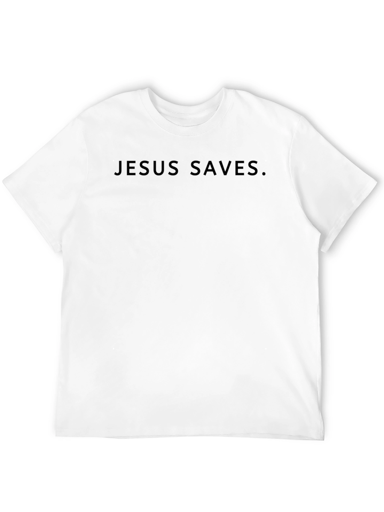 Jesus Saves. Black Tee - Religious Statement Shirt
