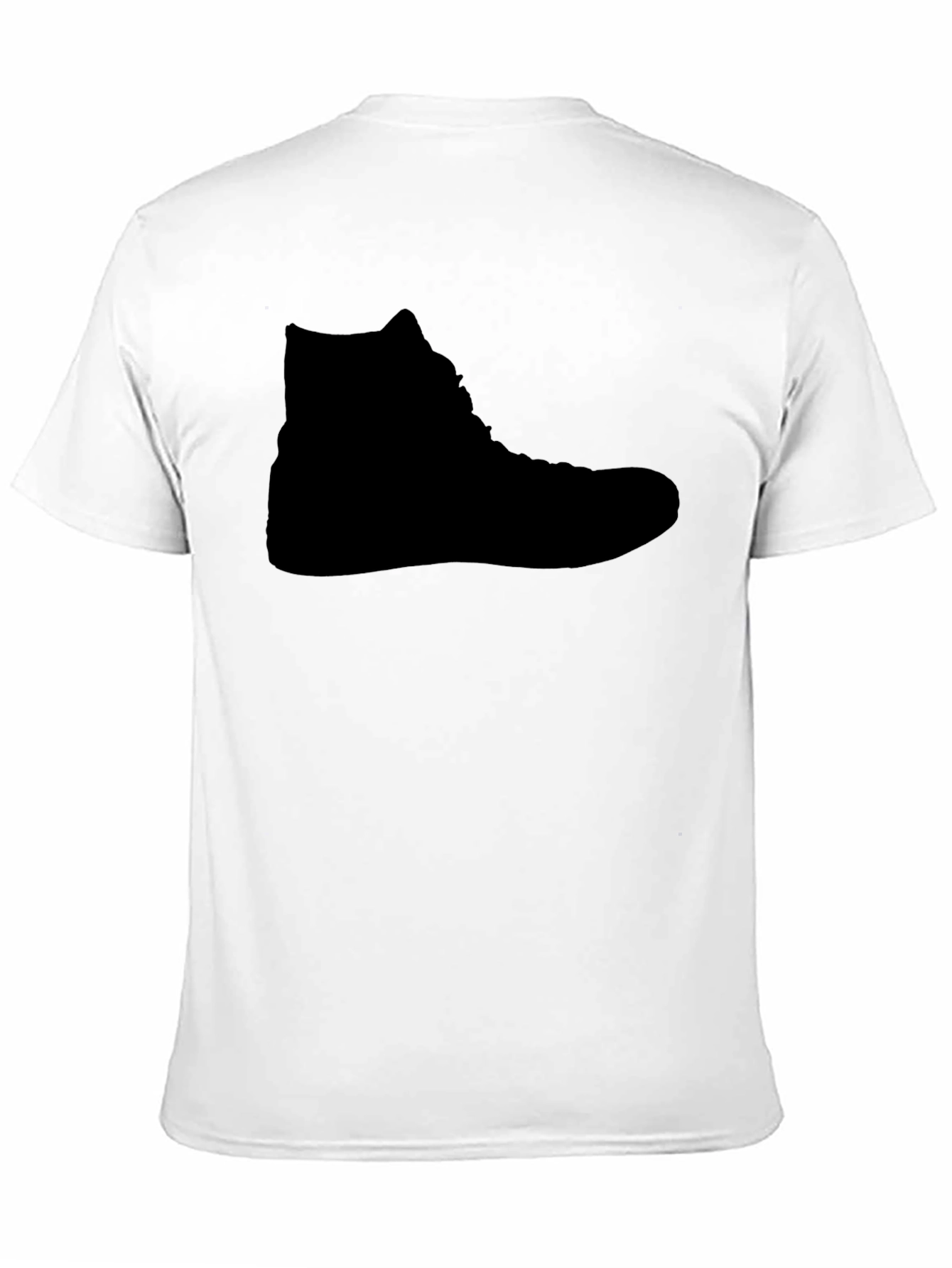 Mens Black T-Shirt - High-Top Shoe Silhouette