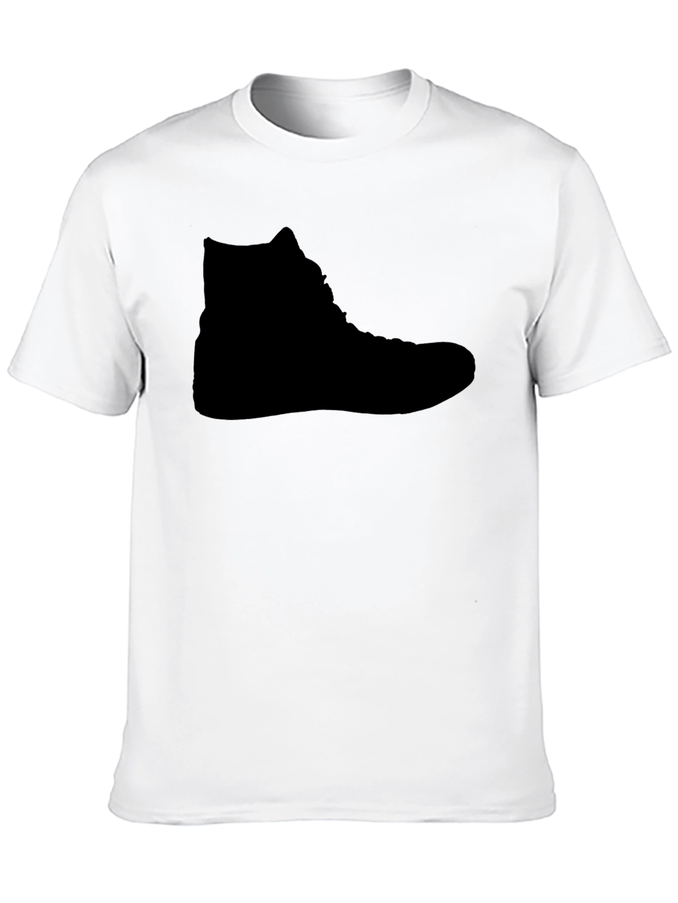 Mens Black T-Shirt - High-Top Shoe Silhouette
