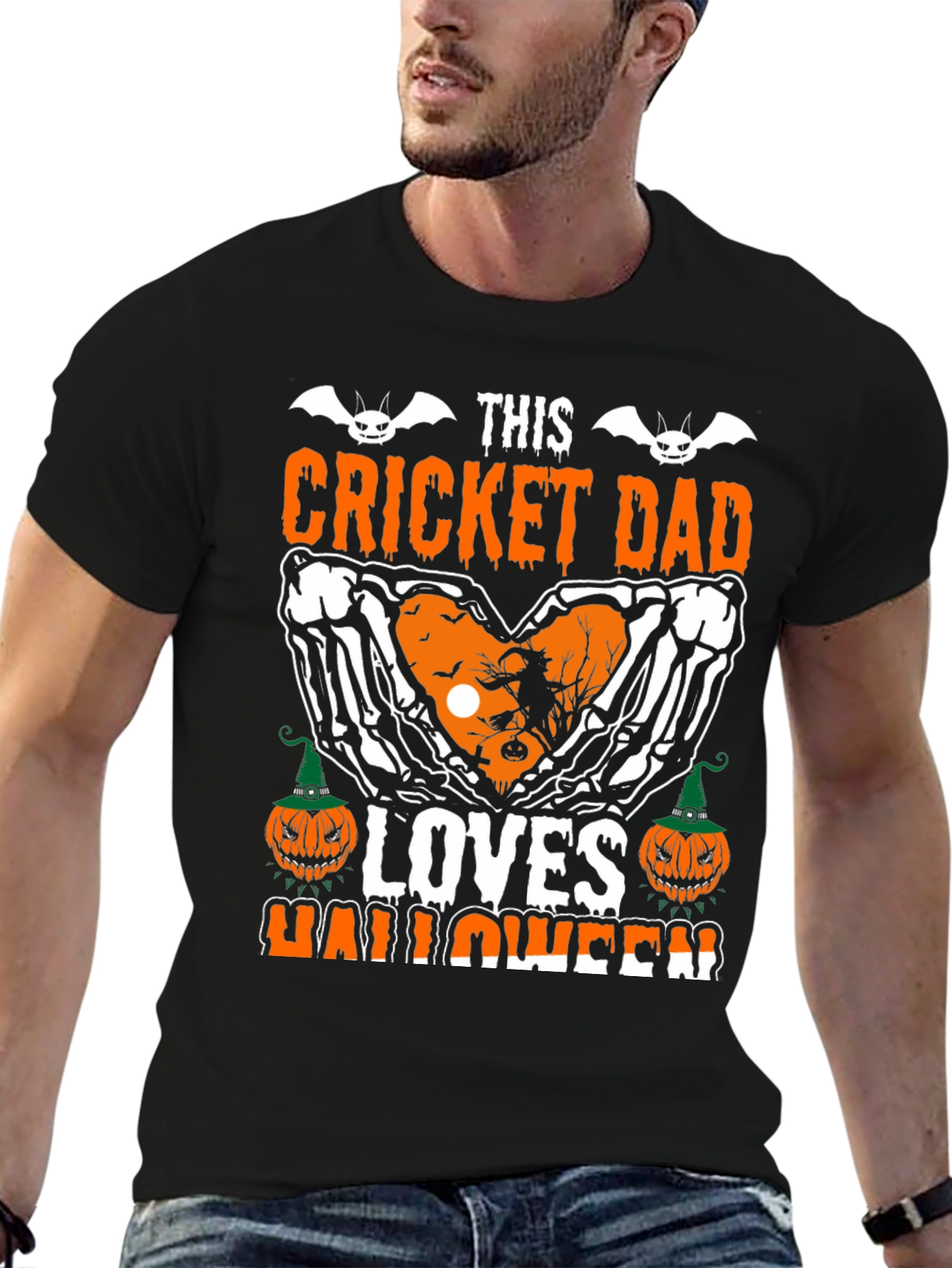 Cricket Dad Halloween Graphic Tee
