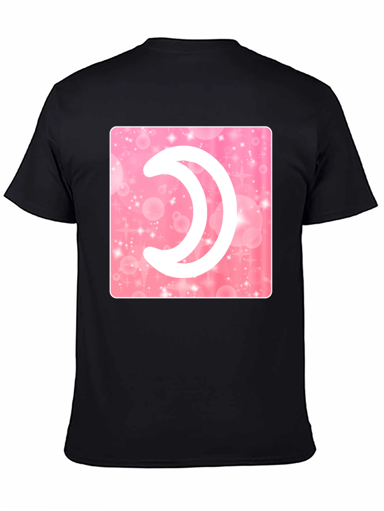 Crescent Moon Pink Sparkle Graphic Tee