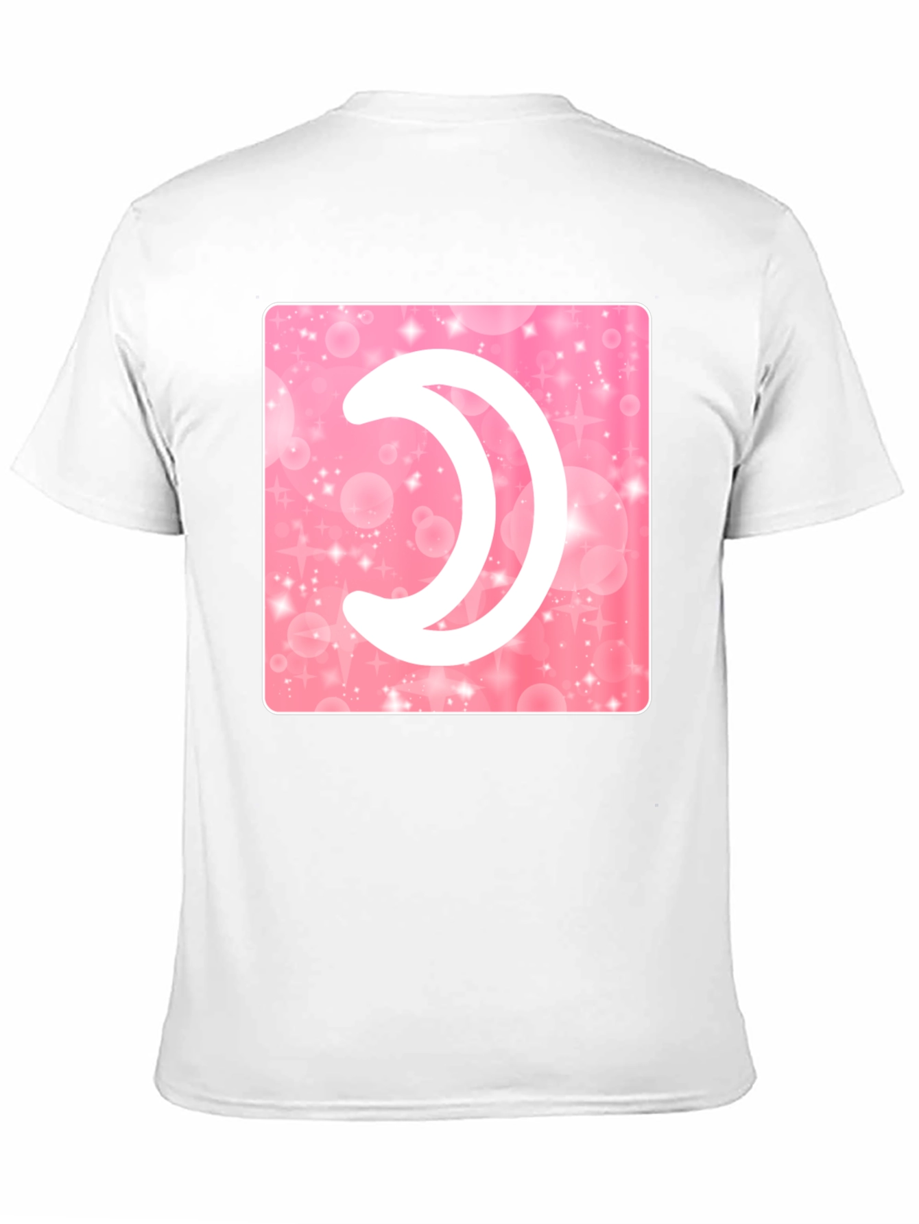 Crescent Moon Pink Sparkle Graphic Tee