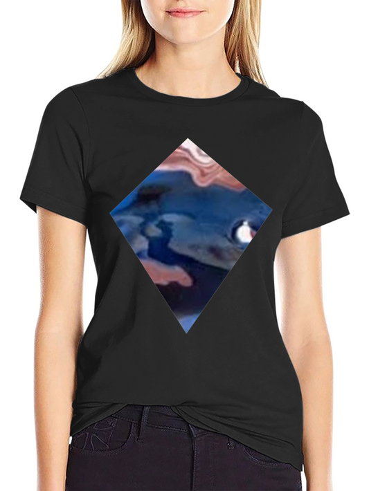 Abstract Diamond Graphic Black T-Shirt