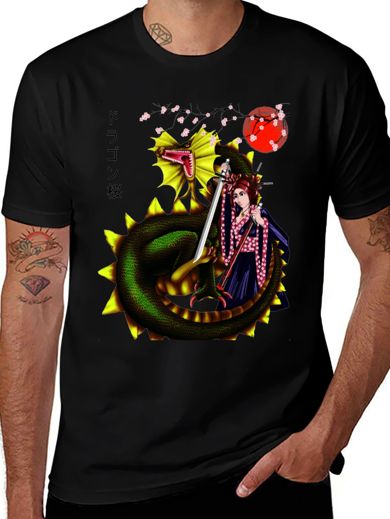 Dragon & Warrior Graphic Tee