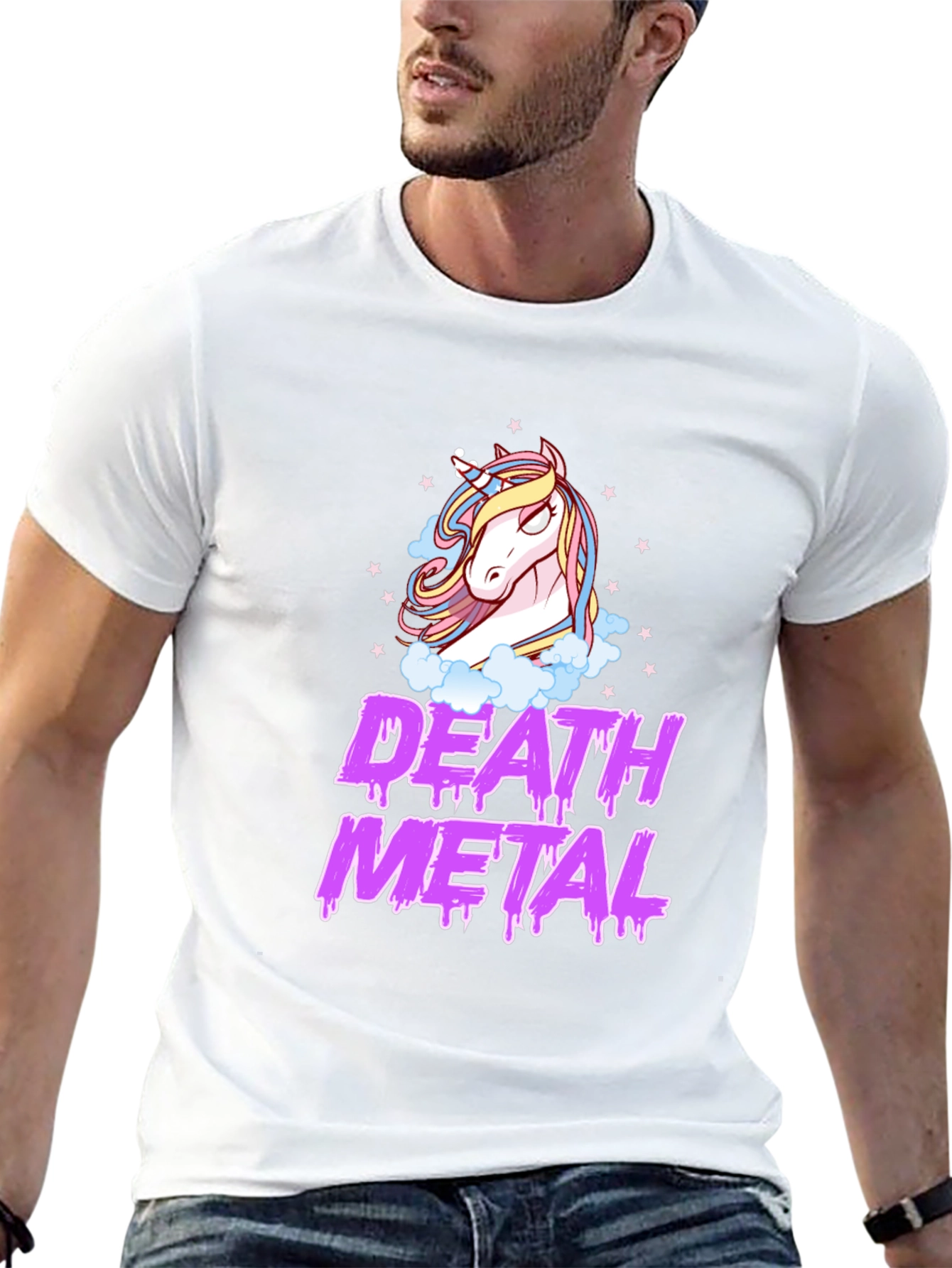 Death Metal Unicorn Black T-Shirt