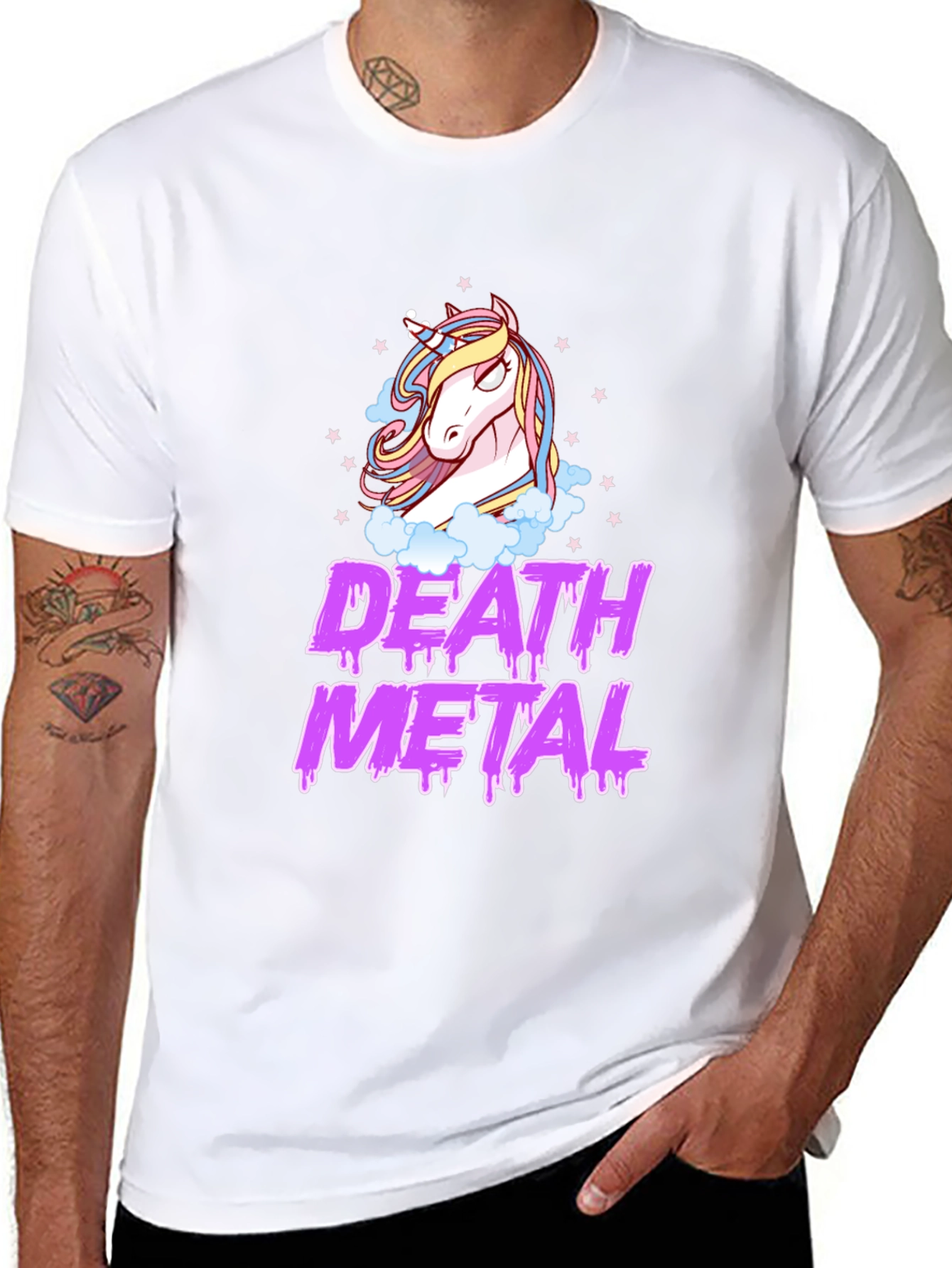 Death Metal Unicorn Black T-Shirt