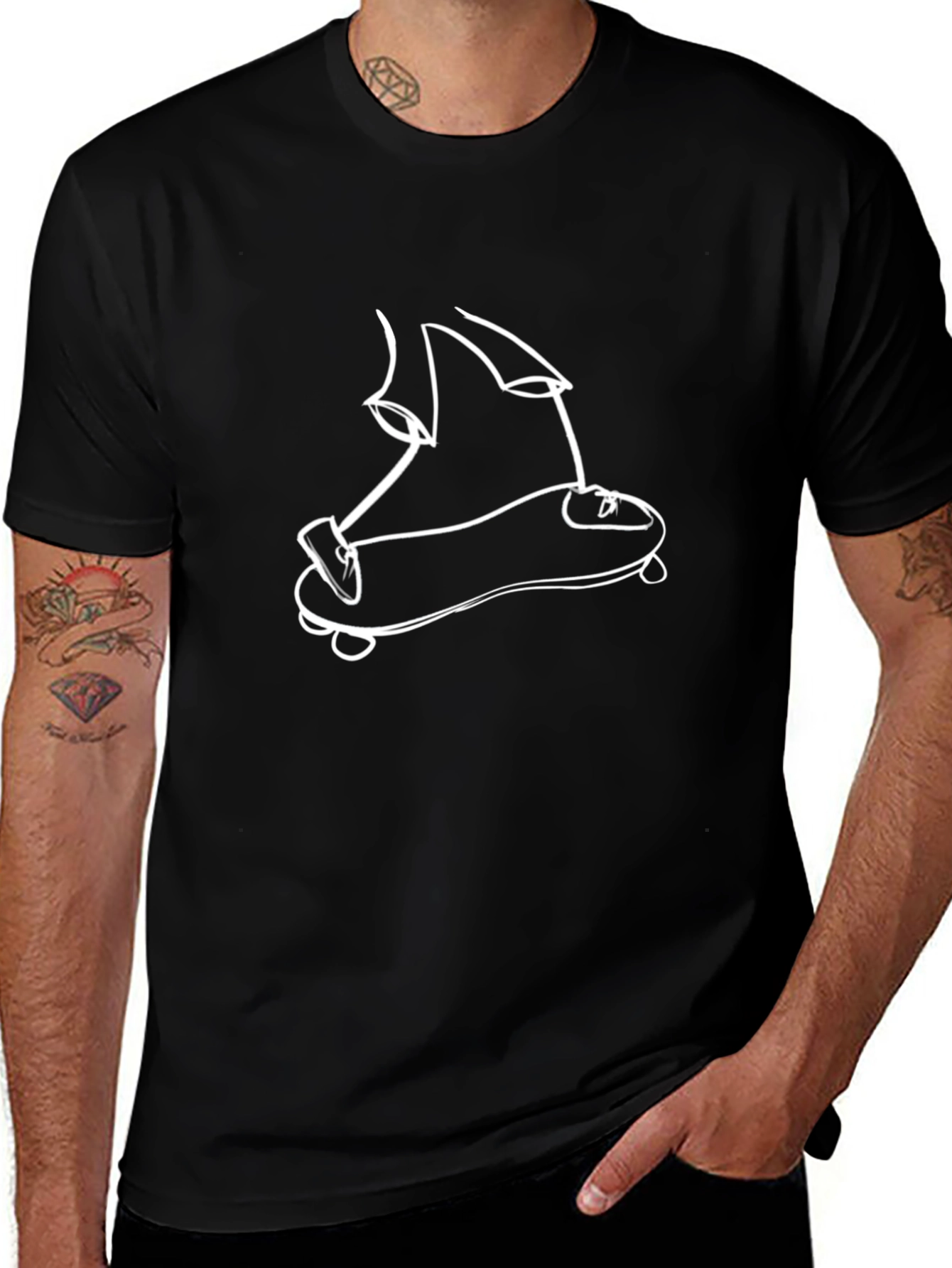 Skateboard Graphic Tee - Casual Style