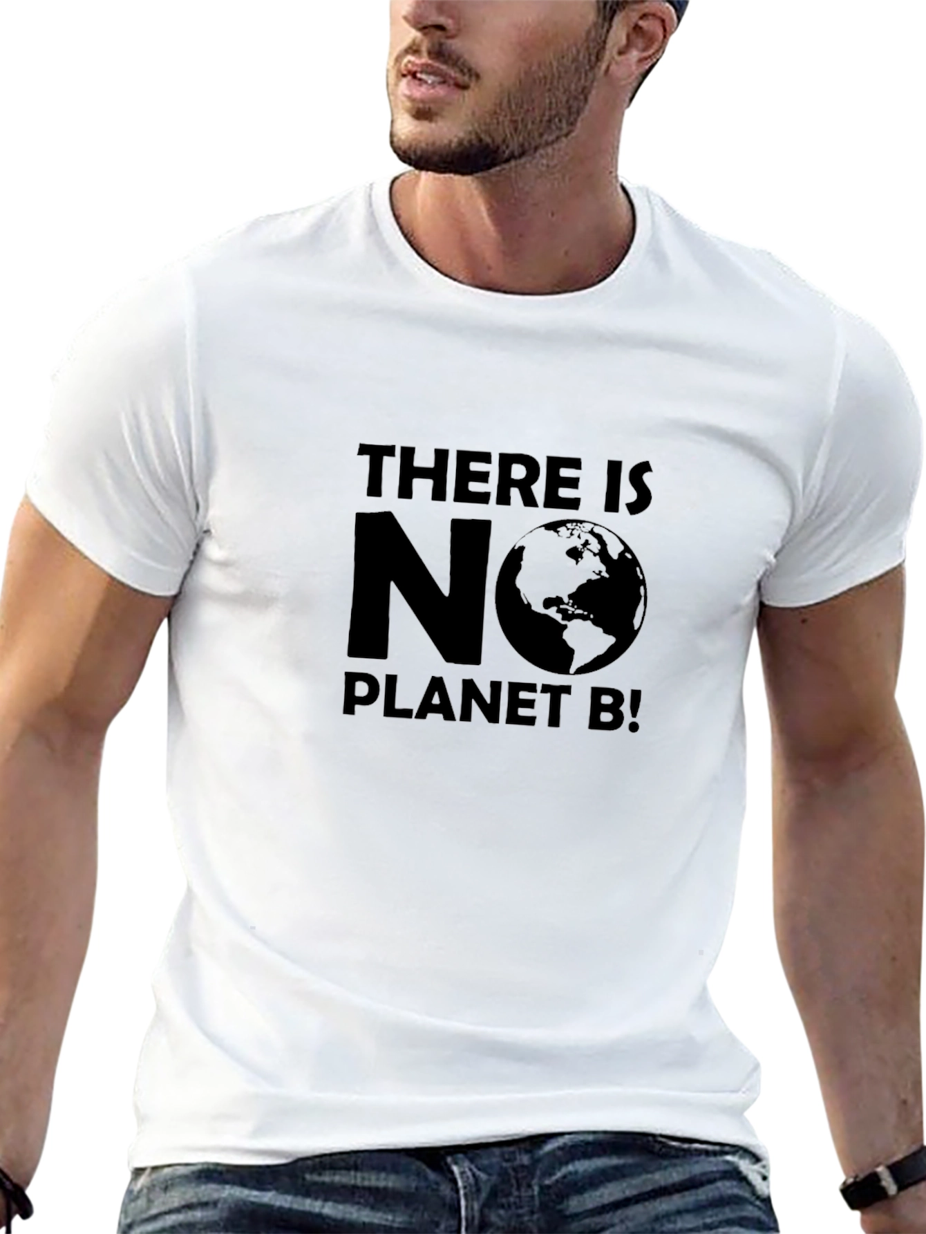 Eco-Friendly No Planet B Graphic Tee - Black