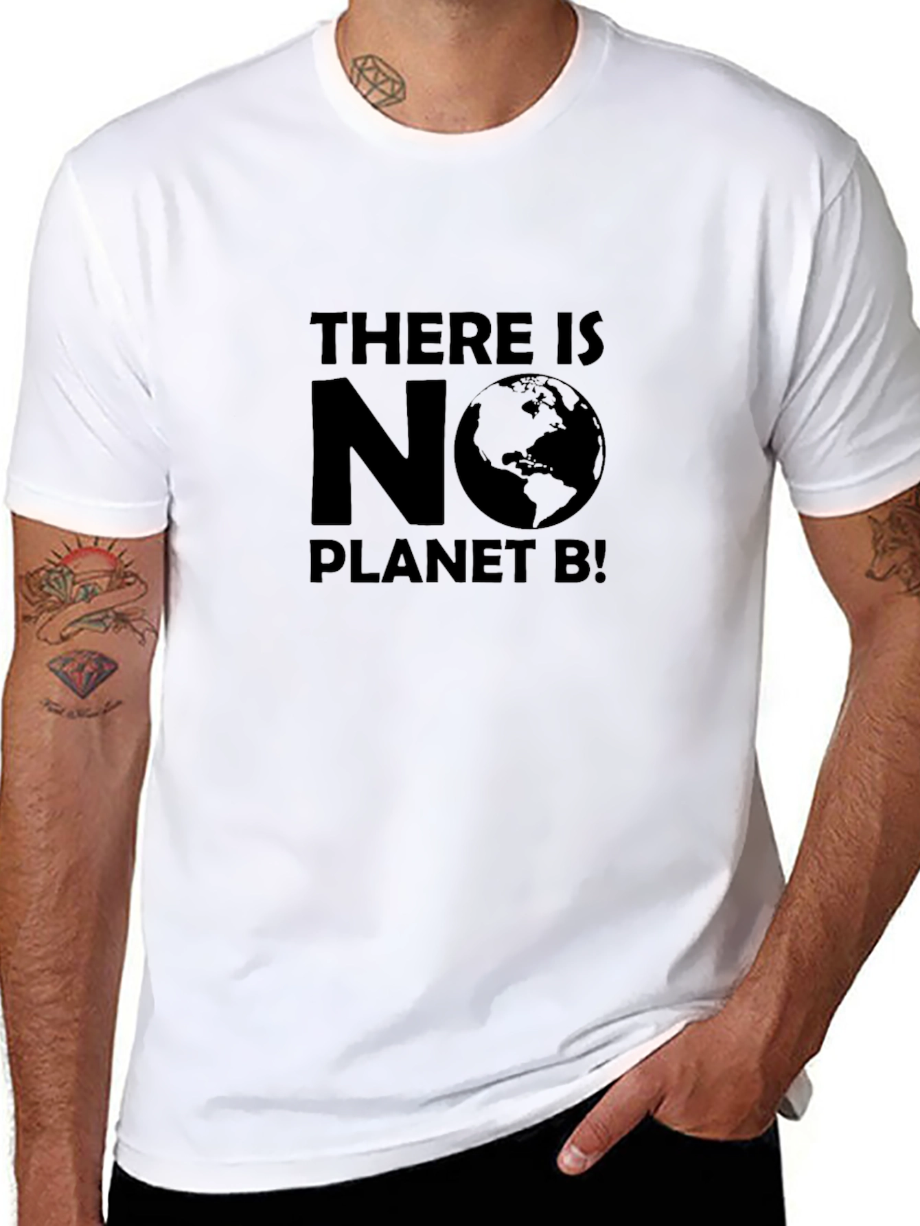 Eco-Friendly No Planet B Graphic Tee - Black