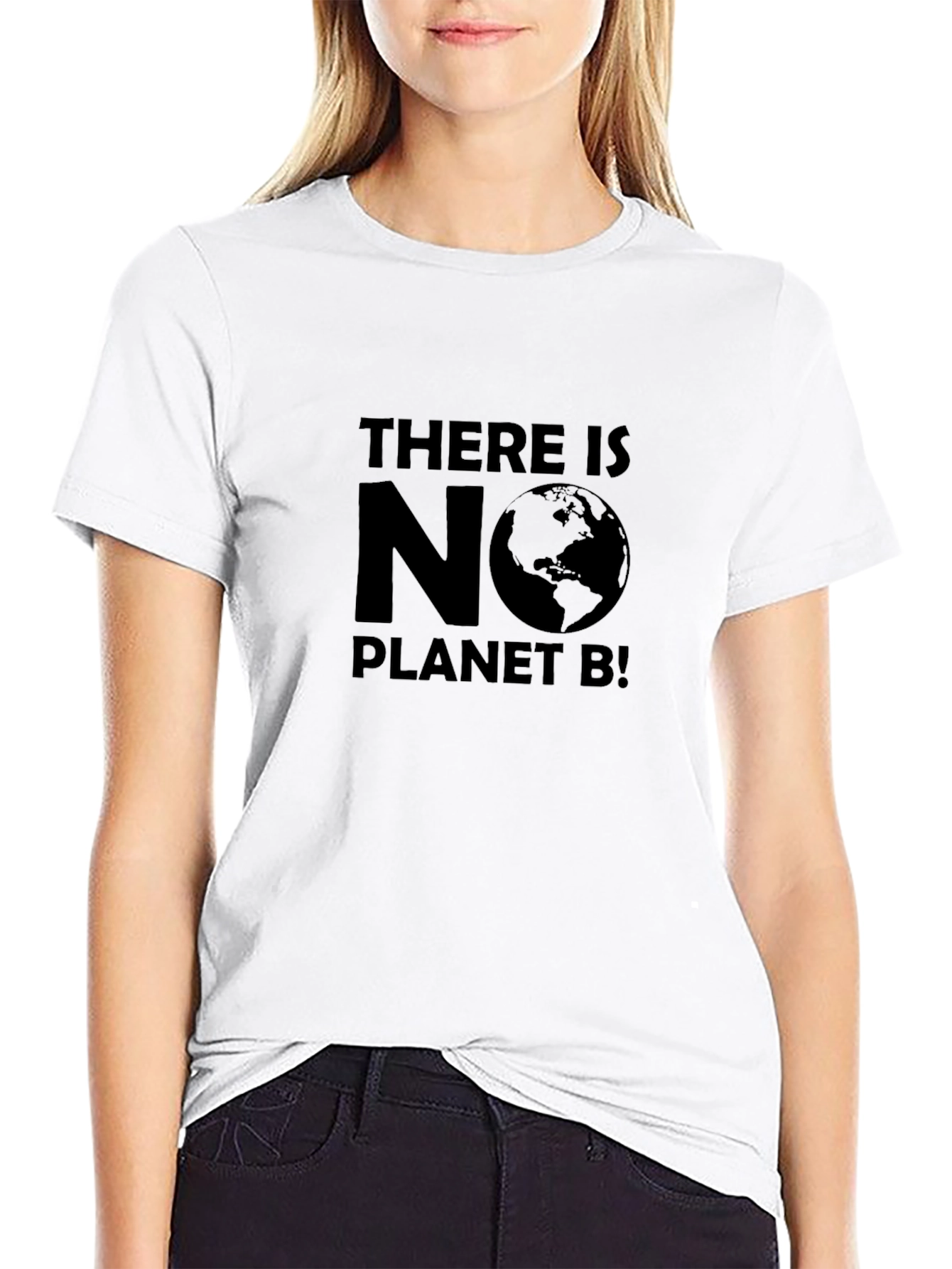 Eco-Friendly No Planet B Graphic Tee - Black