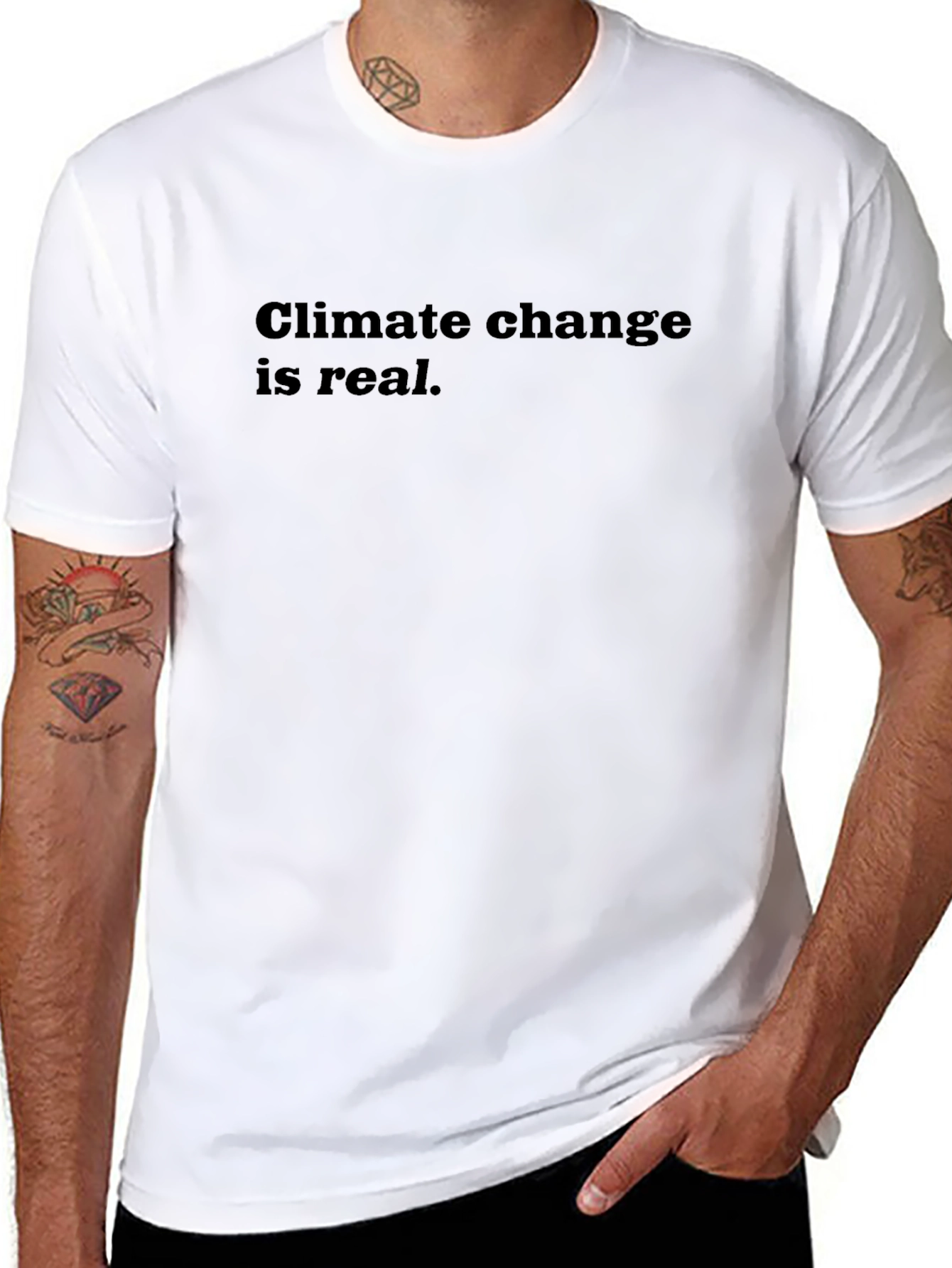 Climate Change Is Real Black T-Shirt