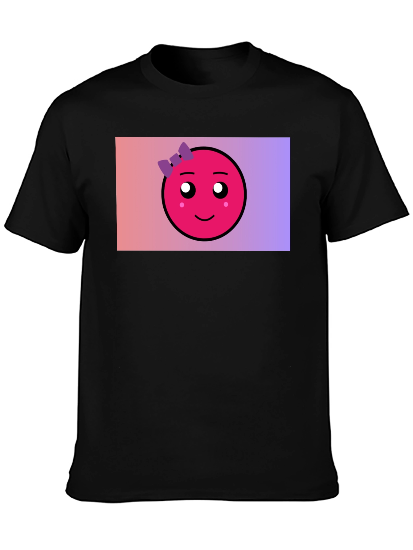 Cute Emoji Graphic Tee - Black