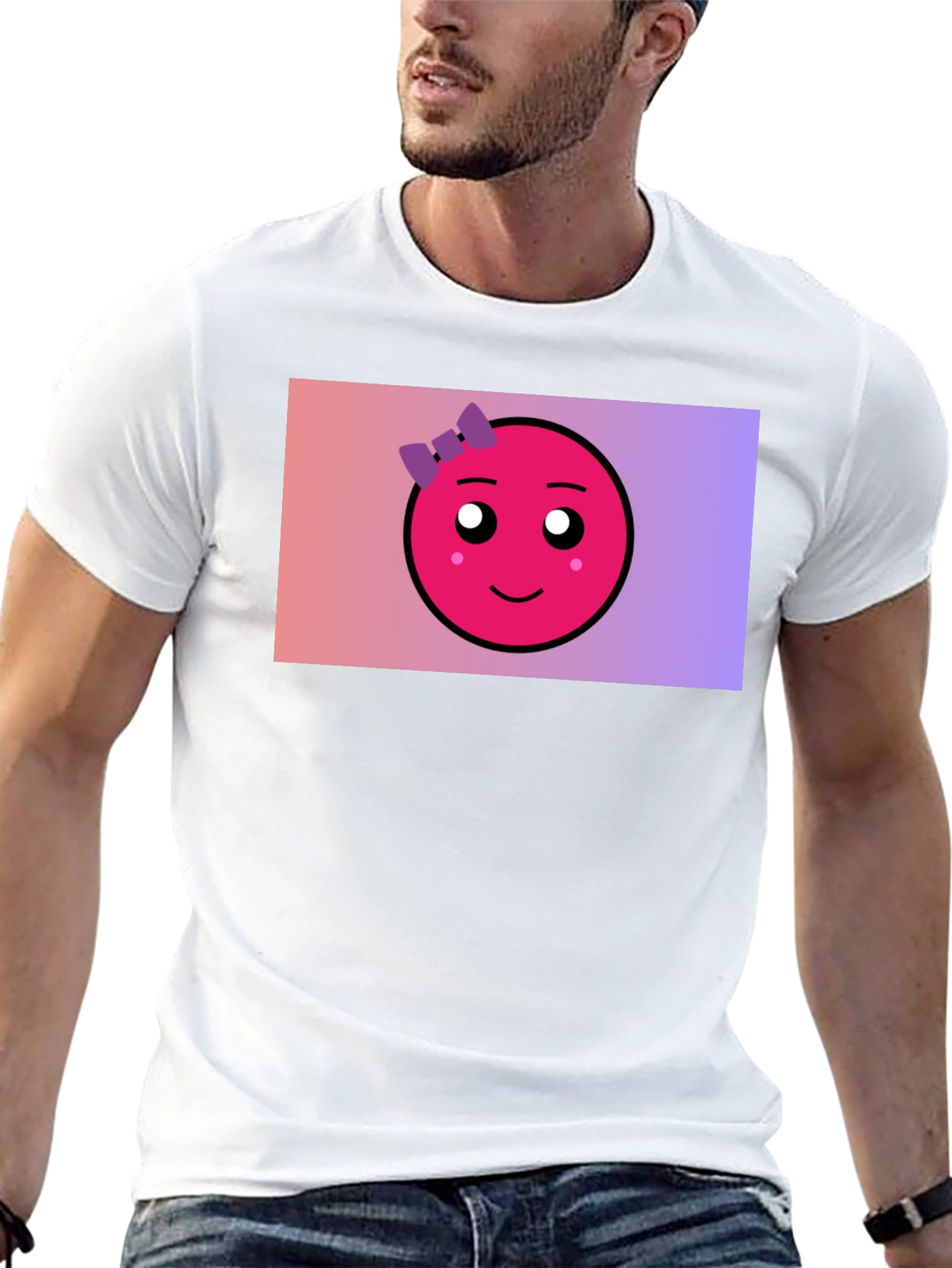 Cute Emoji Graphic Tee - Black