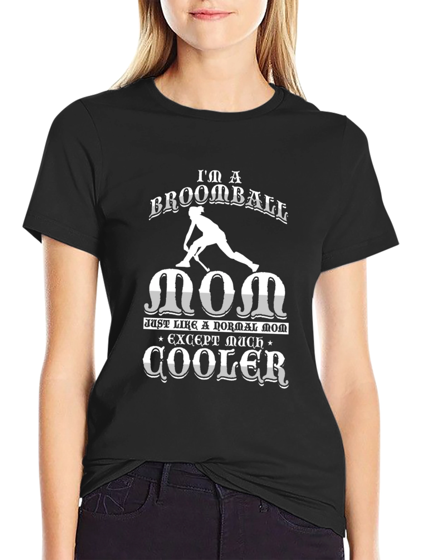 Broomball Mom T-Shirt: Cool Graphic Tee