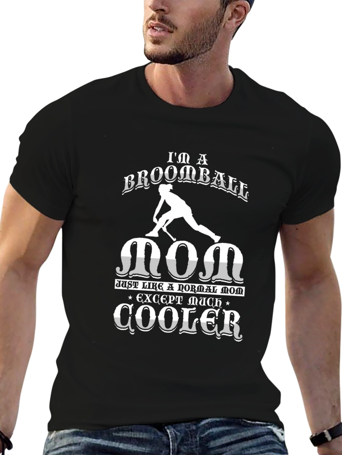 Broomball Mom T-Shirt: Cool Graphic Tee