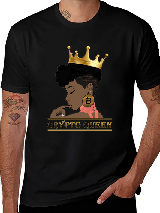 Crypto Queen Black Graphic T-Shirt