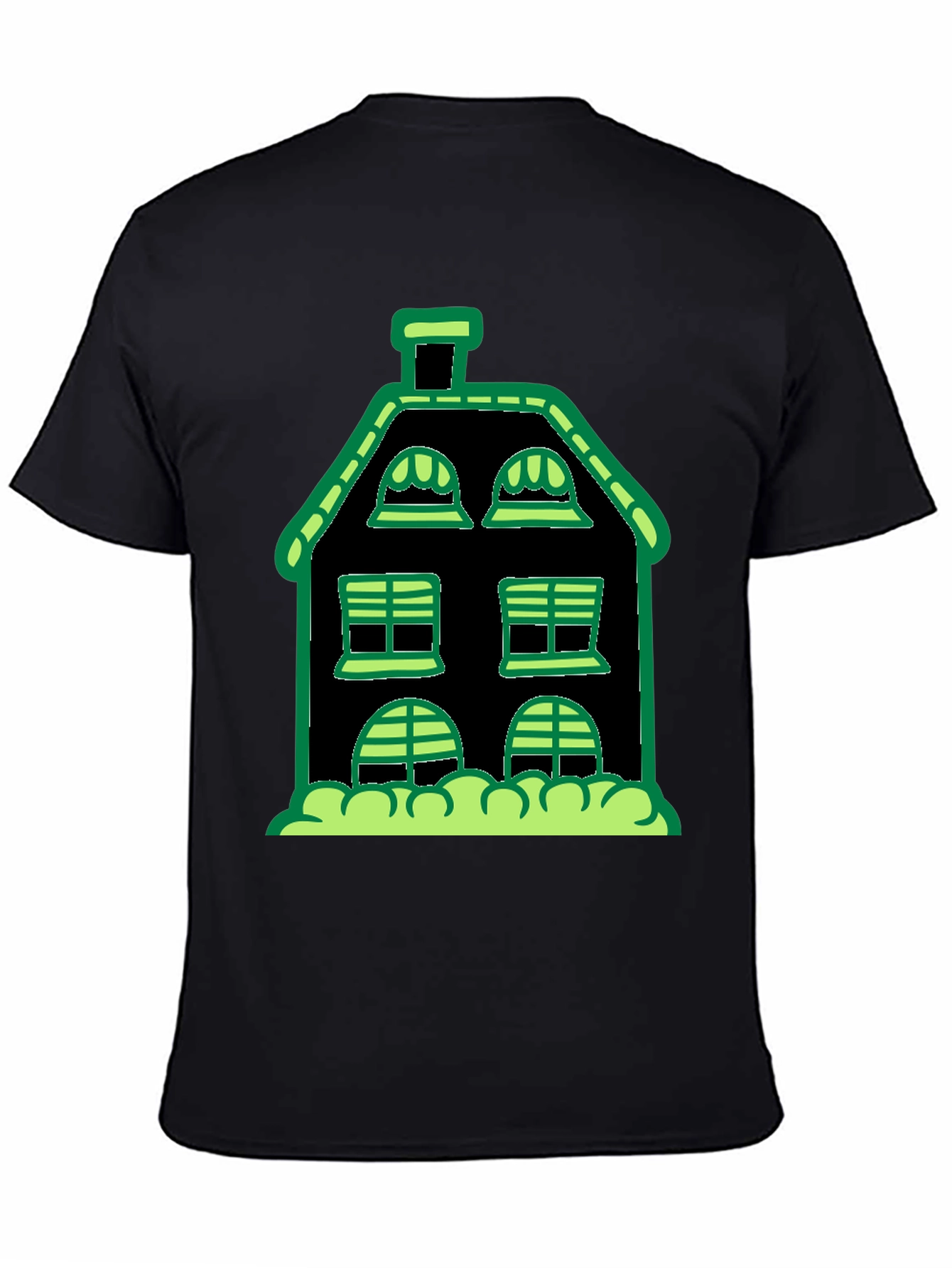 Spooky House Graphic Tee - Black