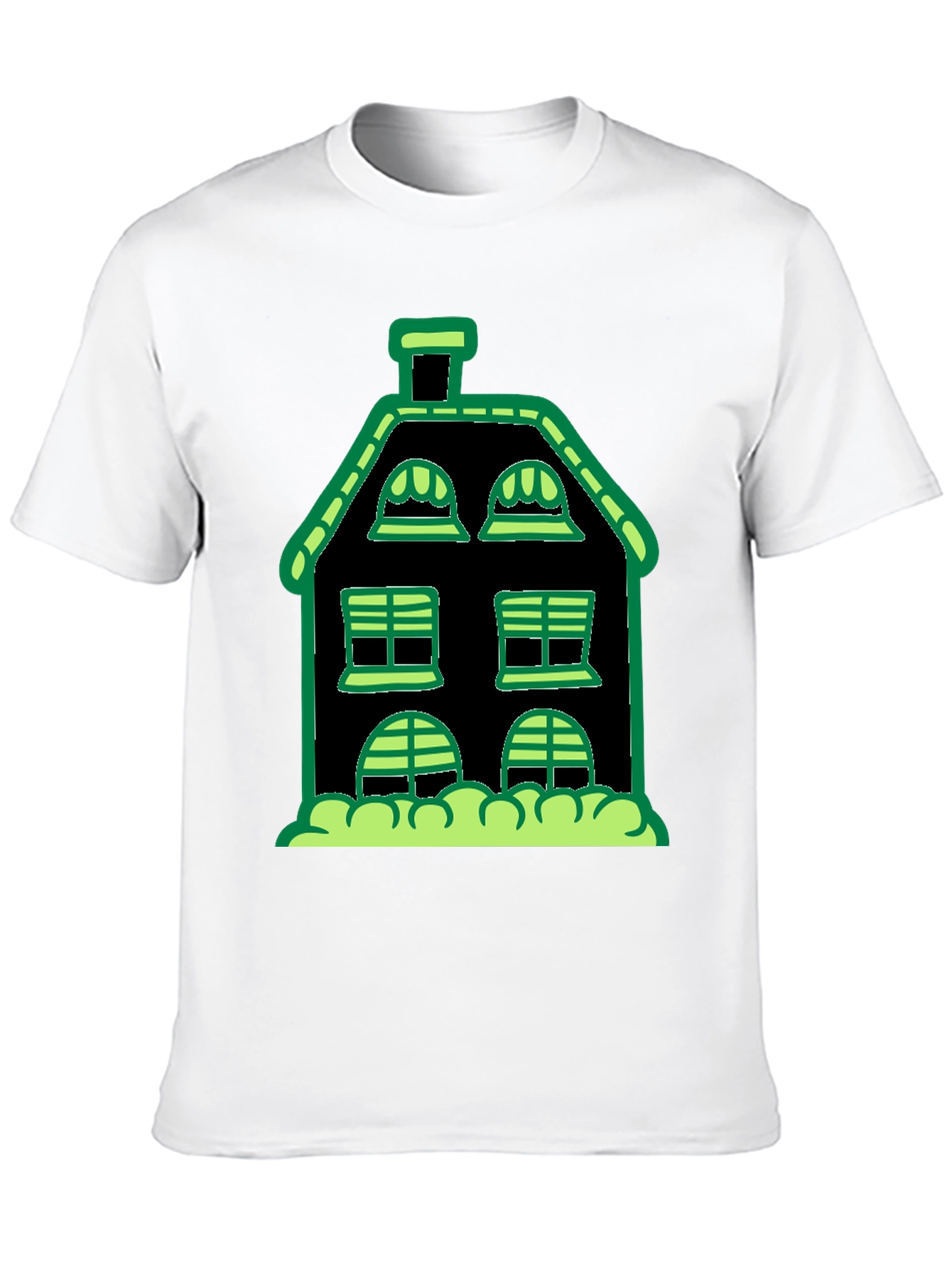 Spooky House Graphic Tee - Black