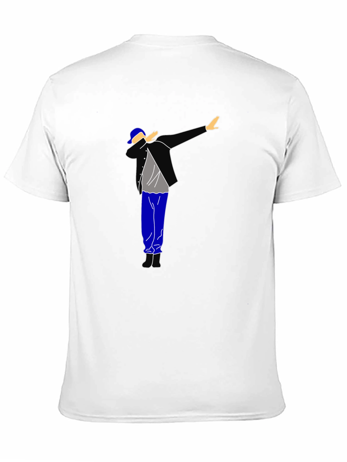 Dabbing Graphic Tee - Black Cotton T-Shirt