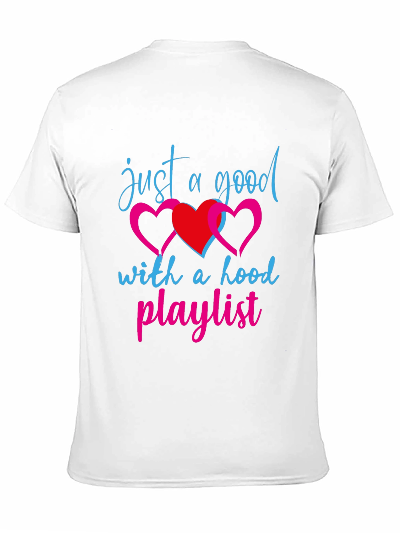 Good with Hood Playlist Black T-Shirt