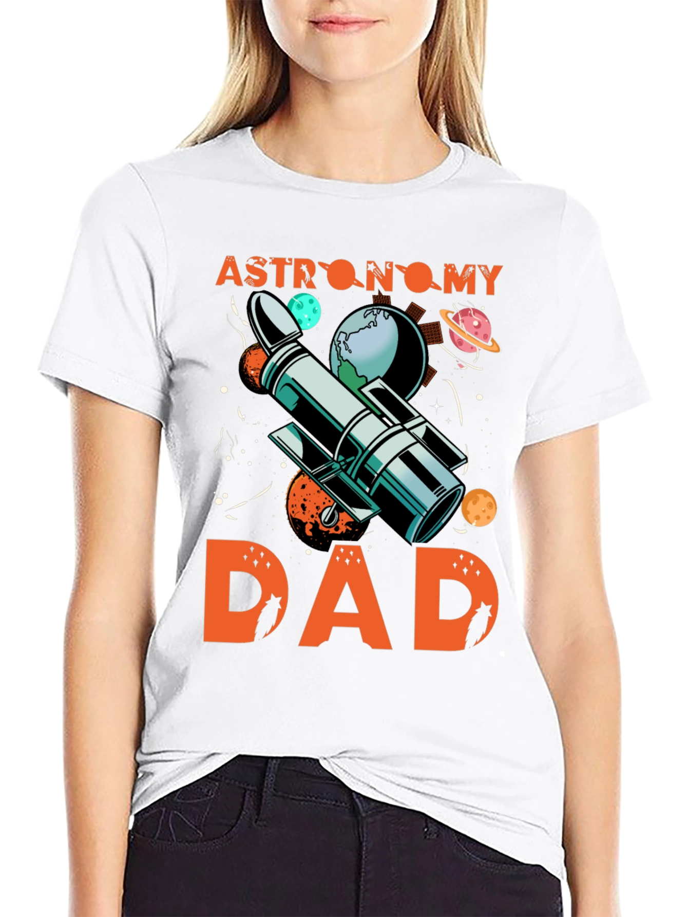 Astronomy Dad T-Shirt - Space Telescope Design