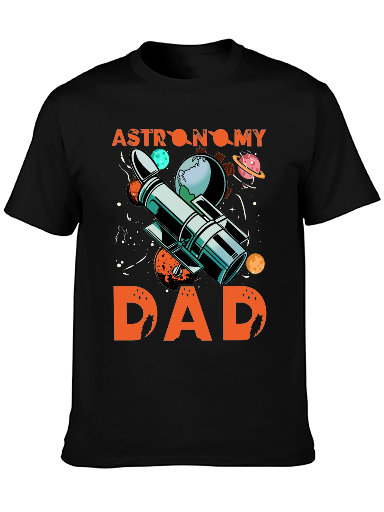 Astronomy Dad T-Shirt - Space Telescope Design