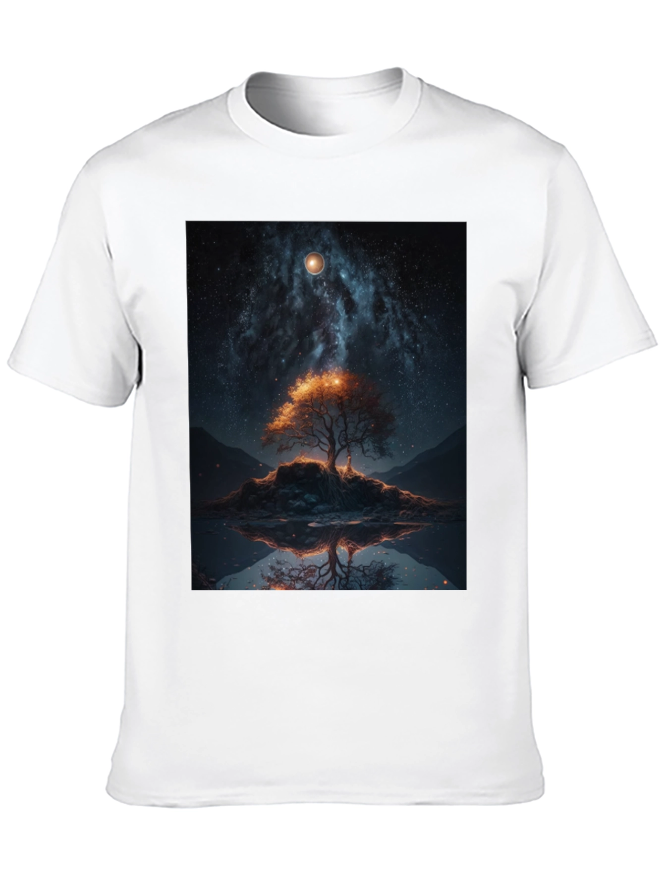 Celestial Tree Graphic Tee - Black