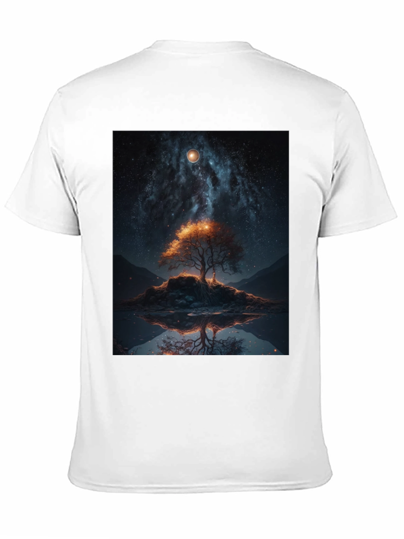 Celestial Tree Graphic Tee - Black