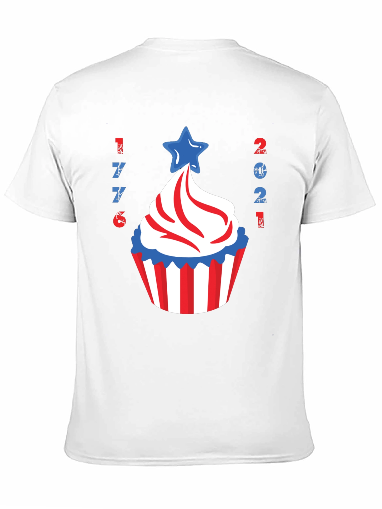 Patriotic Cupcake T-Shirt American 4th of July Tee