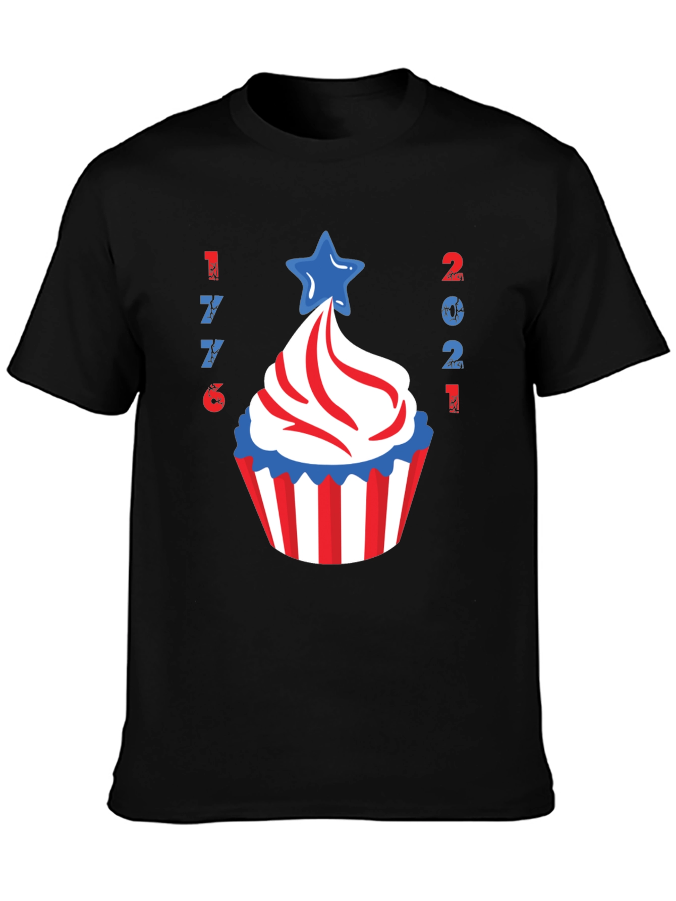 Patriotic Cupcake T-Shirt American 4th of July Tee