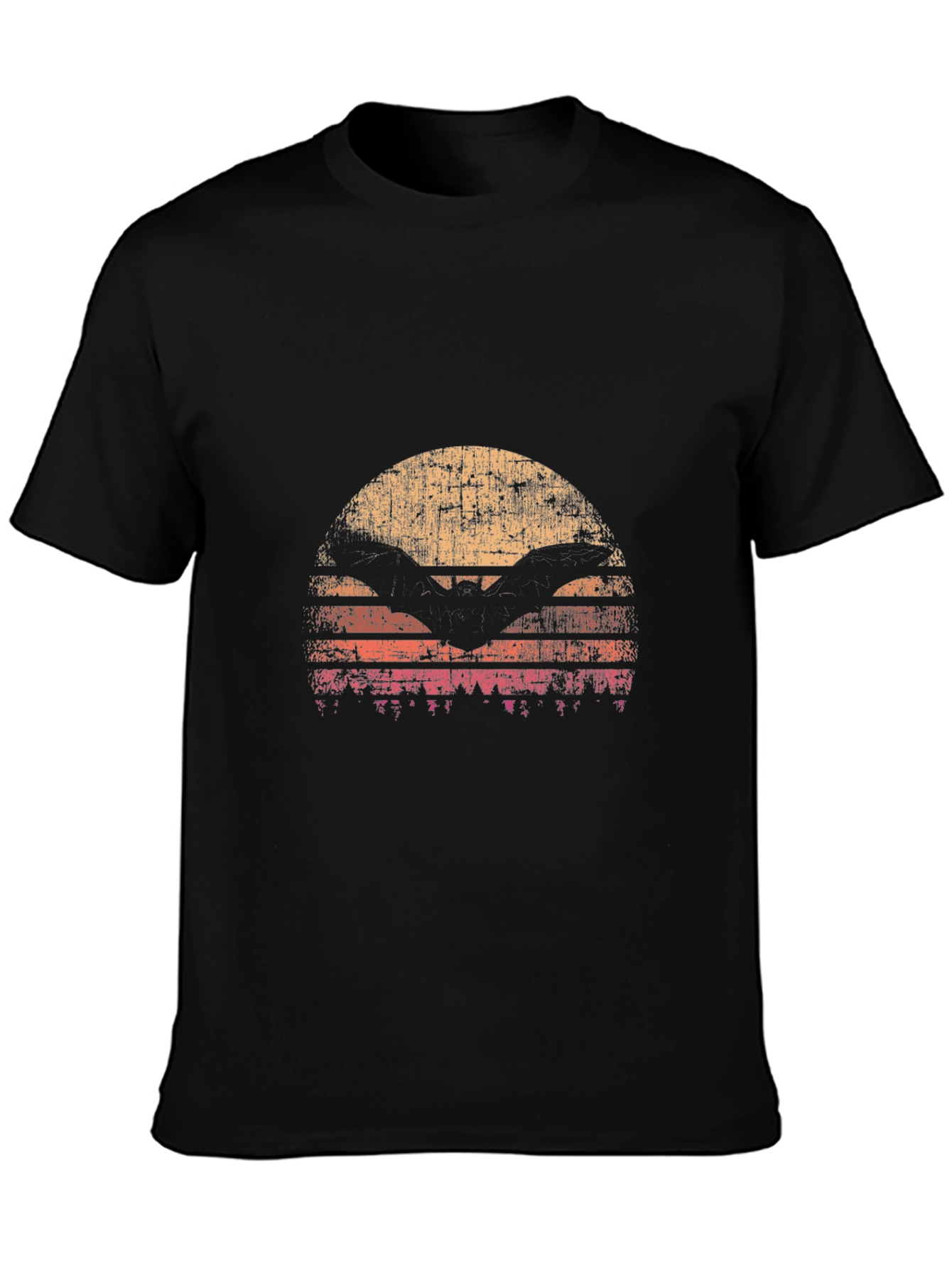 Retro Sunset Bat T-Shirt