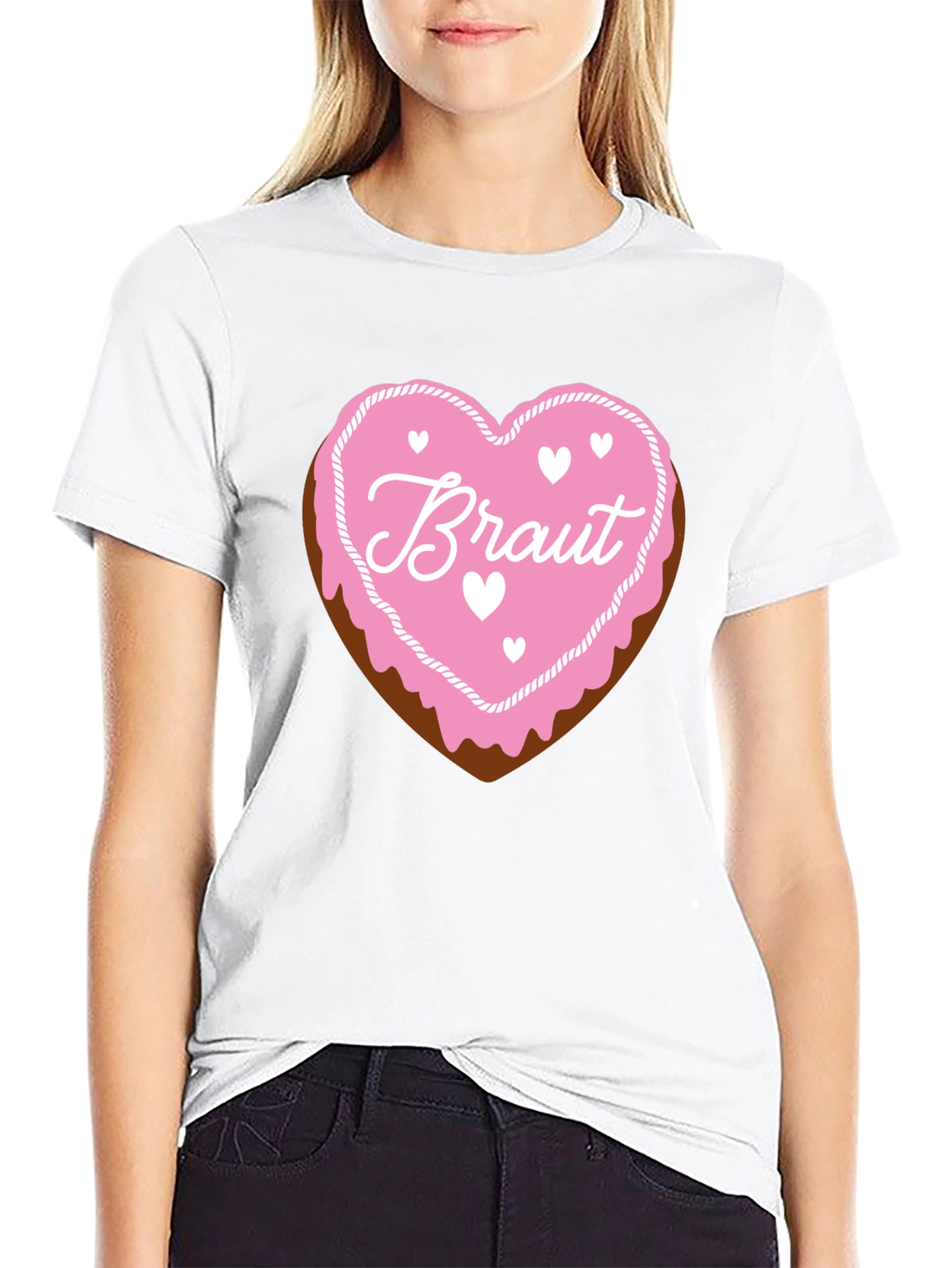 Braut Heart Cookie Graphic T-Shirt