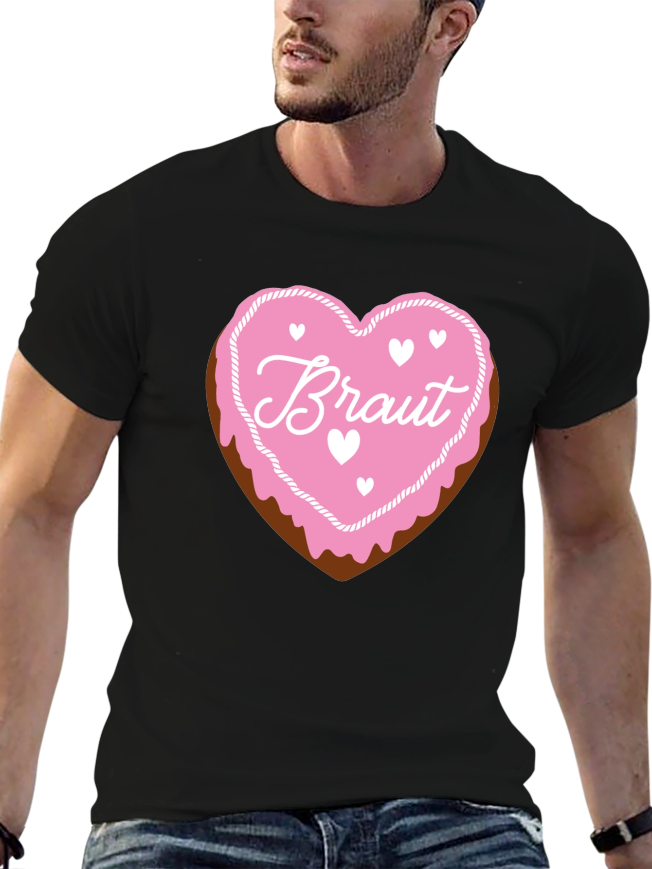 Braut Heart Cookie Graphic T-Shirt