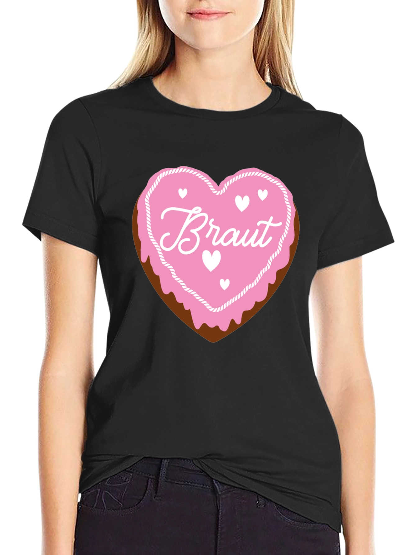 Braut Heart Cookie Graphic T-Shirt