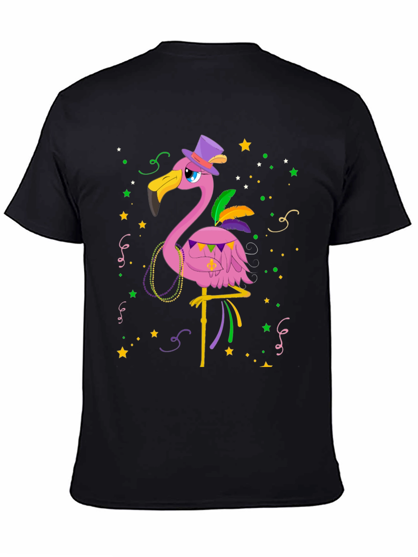 Festive Flamingo Mardi Gras T-Shirt