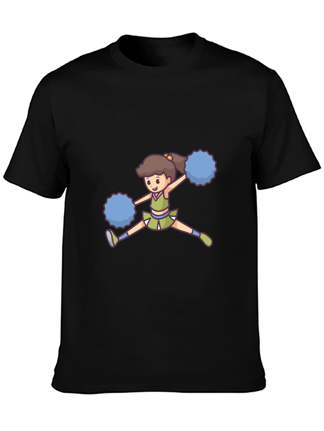 Cheerleader Graphic Black Tee
