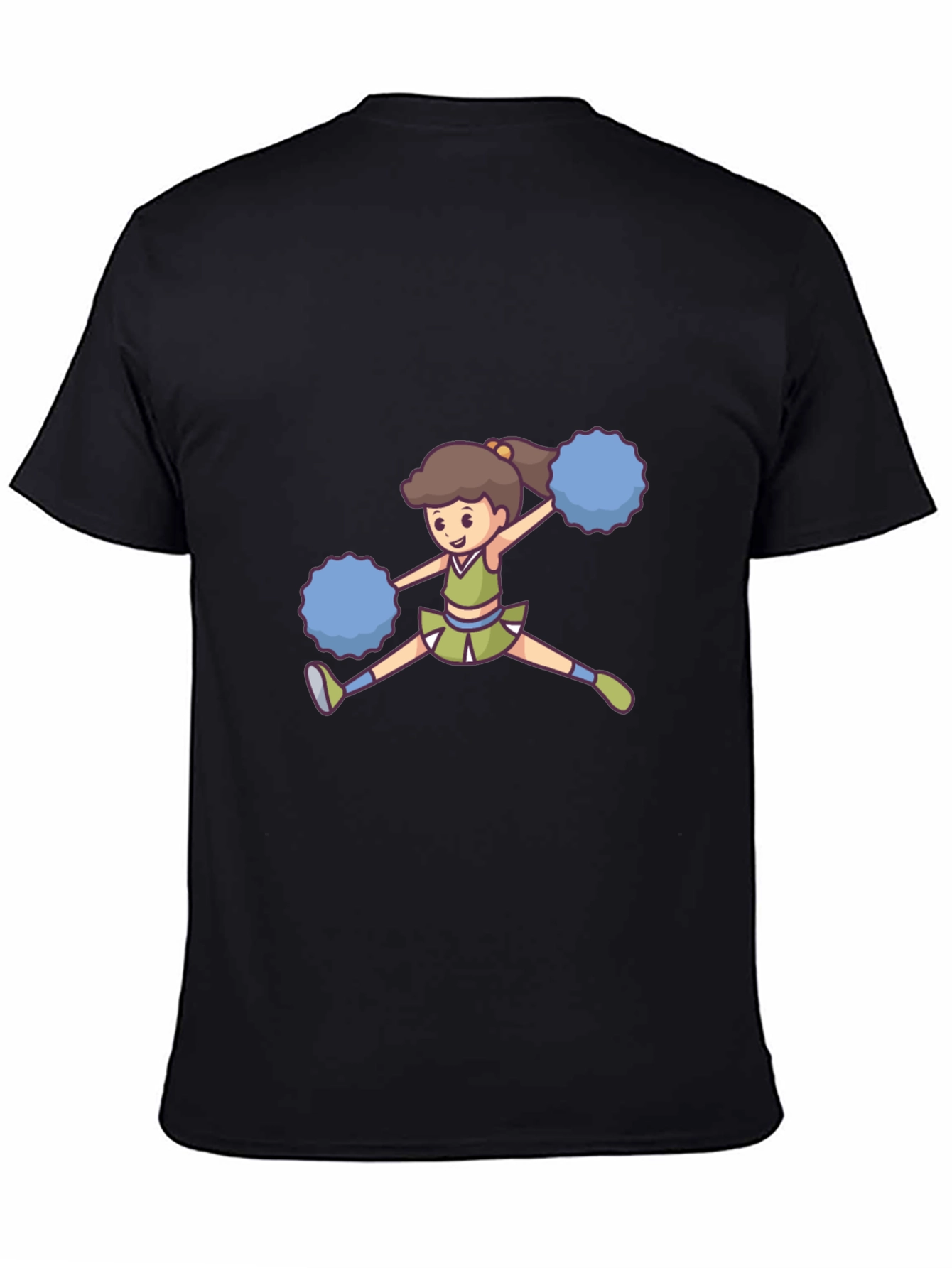 Cheerleader Graphic Black Tee